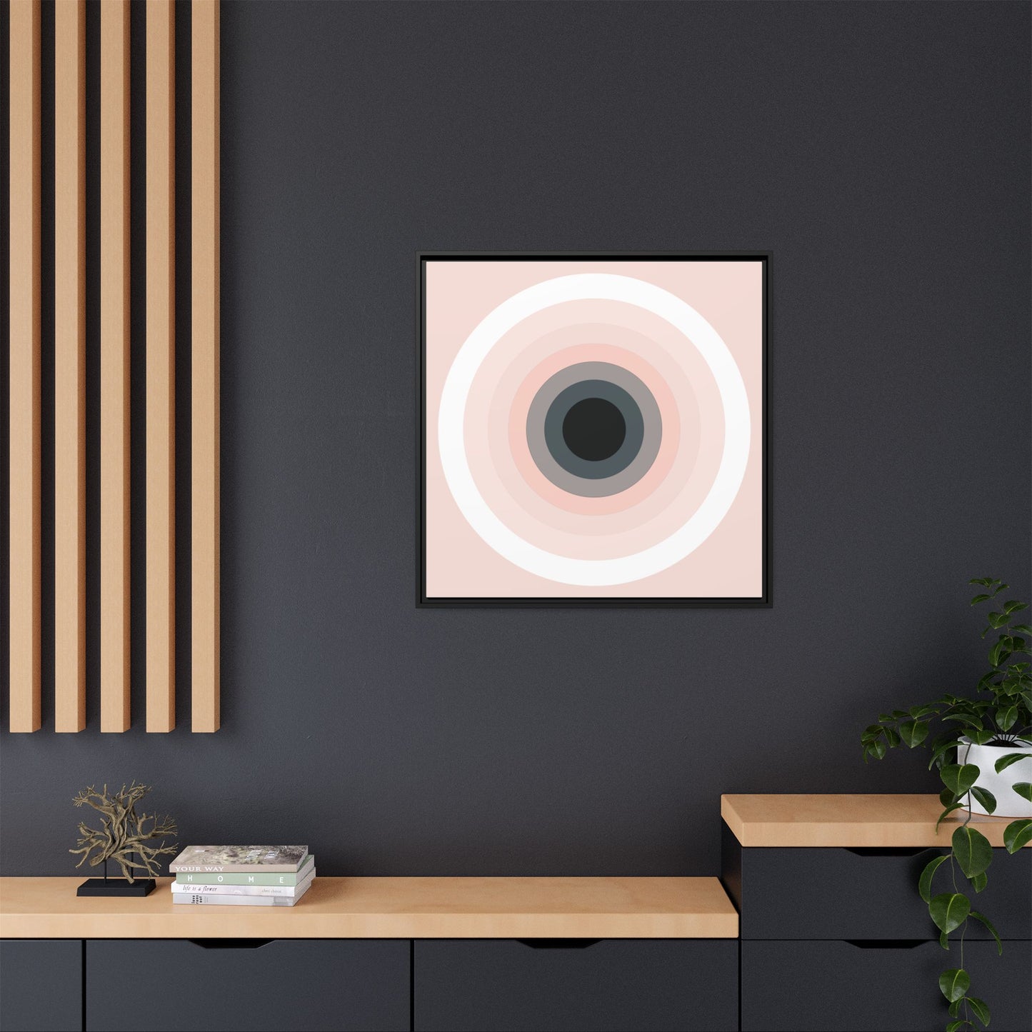 Modern Framed Geometric Canvas Art | Bold Color Meets Clean Framing