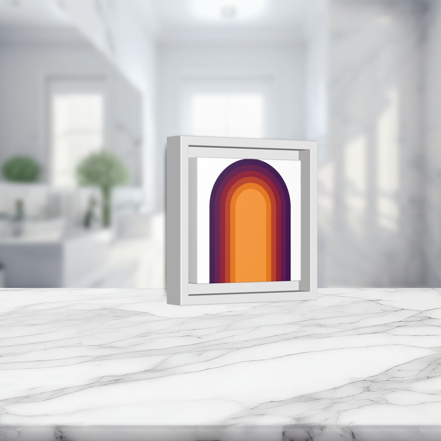 Modern Framed Geometric Canvas Art | Bold Color Meets Clean Framing