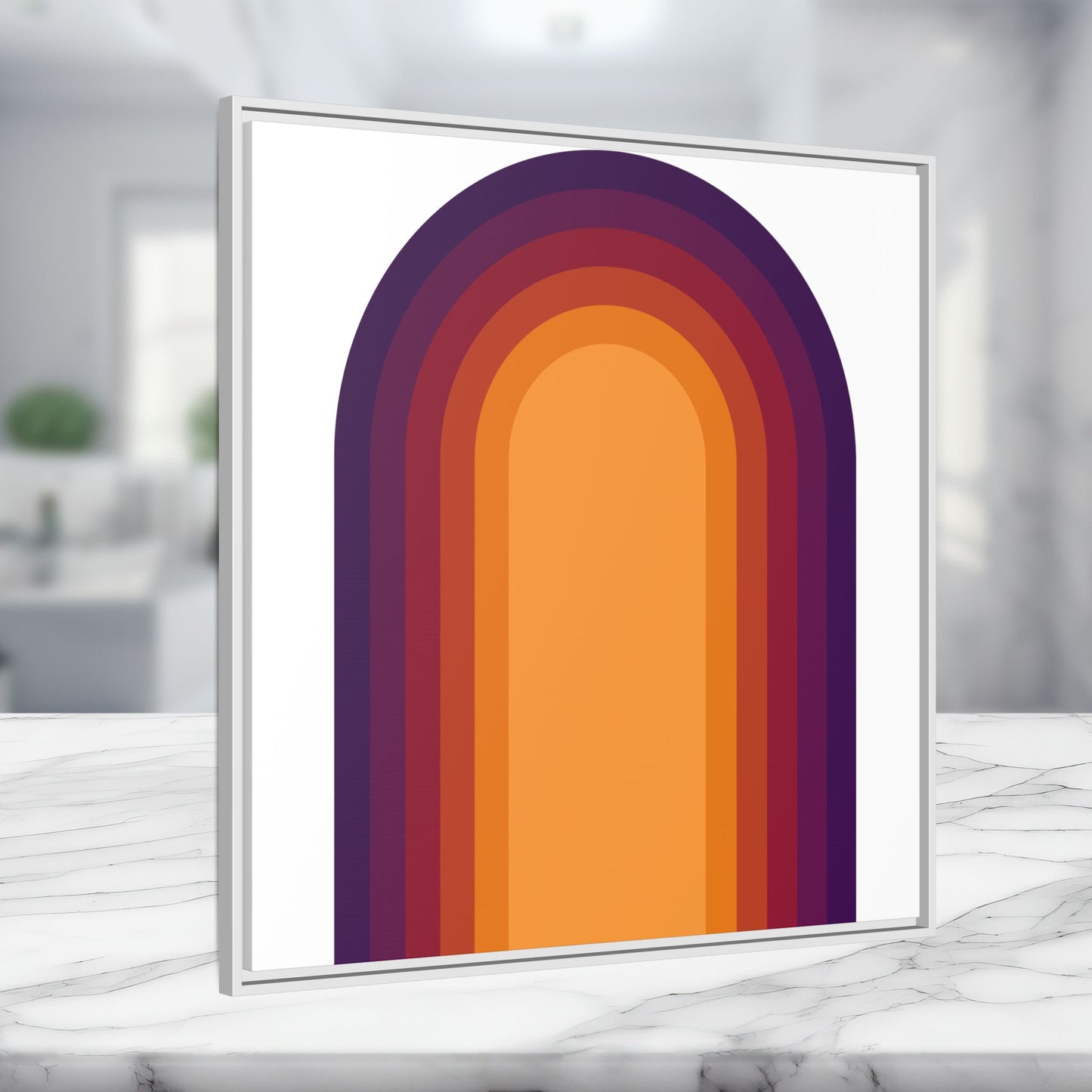 Modern Framed Geometric Canvas Art | Bold Color Meets Clean Framing
