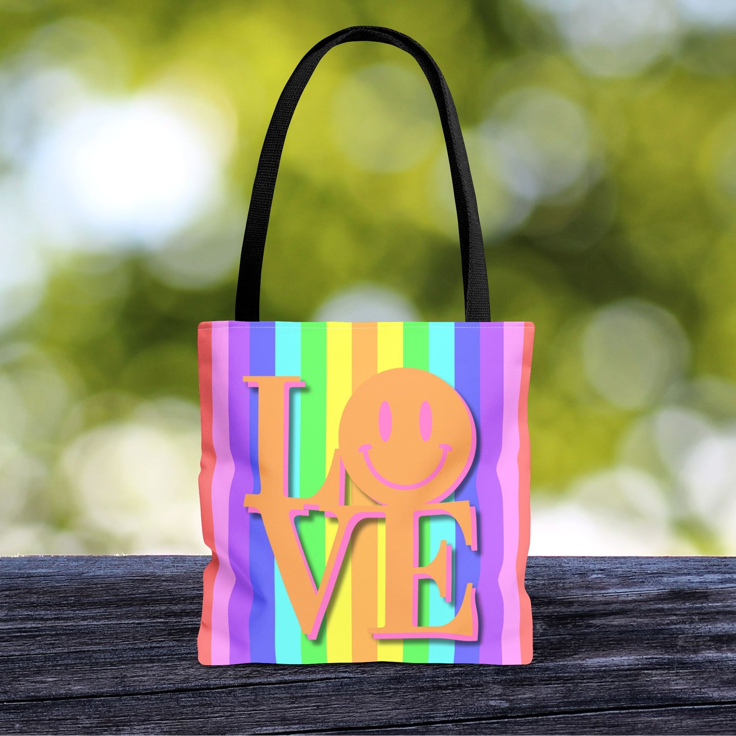 Pastel Stripe LOVE Tote Bag | Sweet, Bold & Made in 3 Sizes