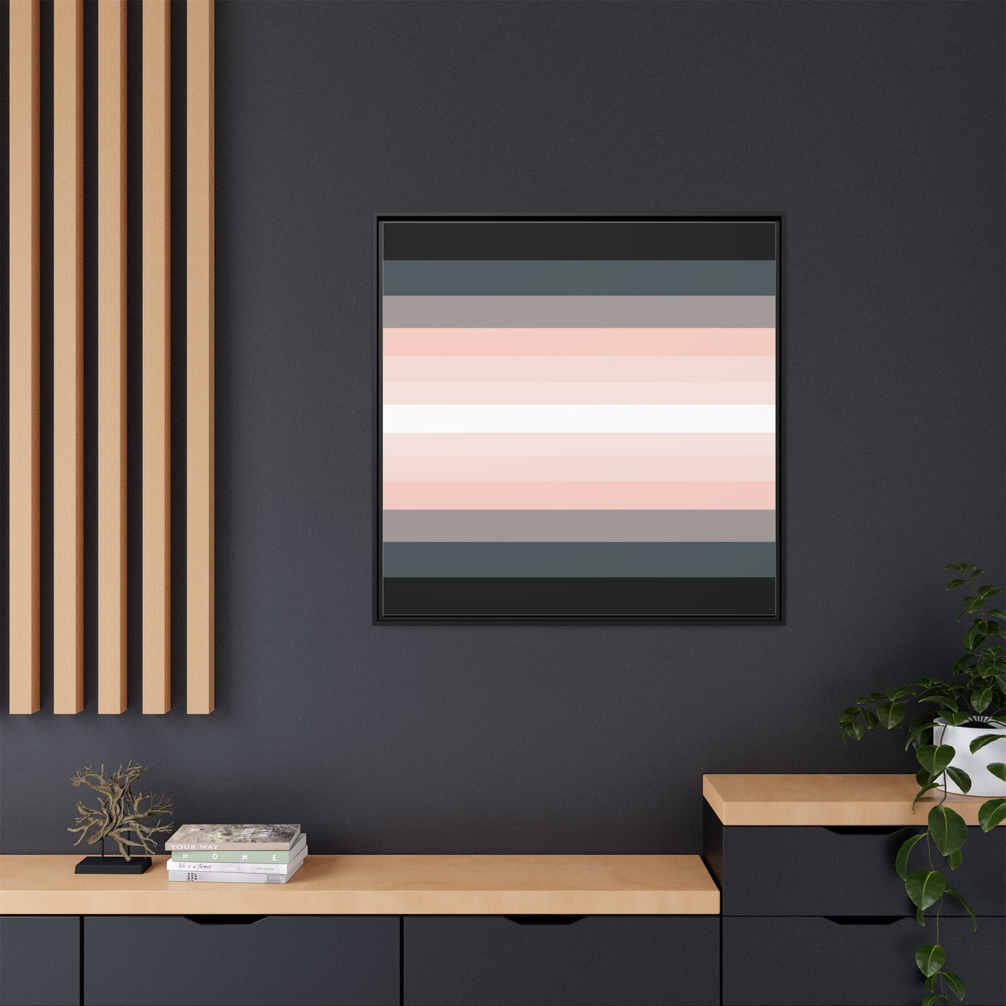 Modern Framed Geometric Canvas Art | Bold Color Meets Clean Framing