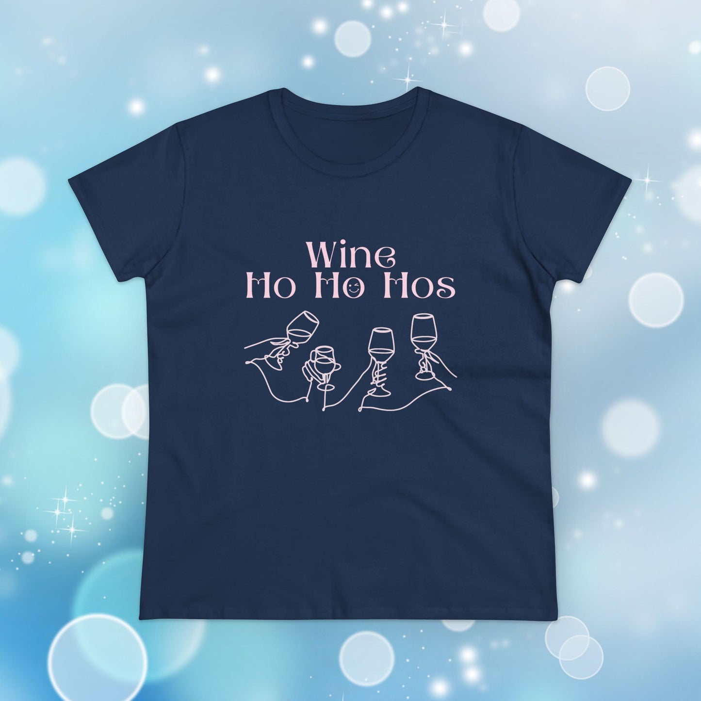 Funny Wine T-Shirt for Women | Wine Ho Ho Hos Tee
