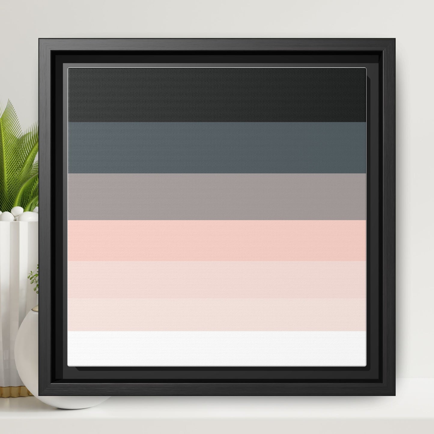 Modern Framed Geometric Canvas Art | Bold Color Meets Clean Framing