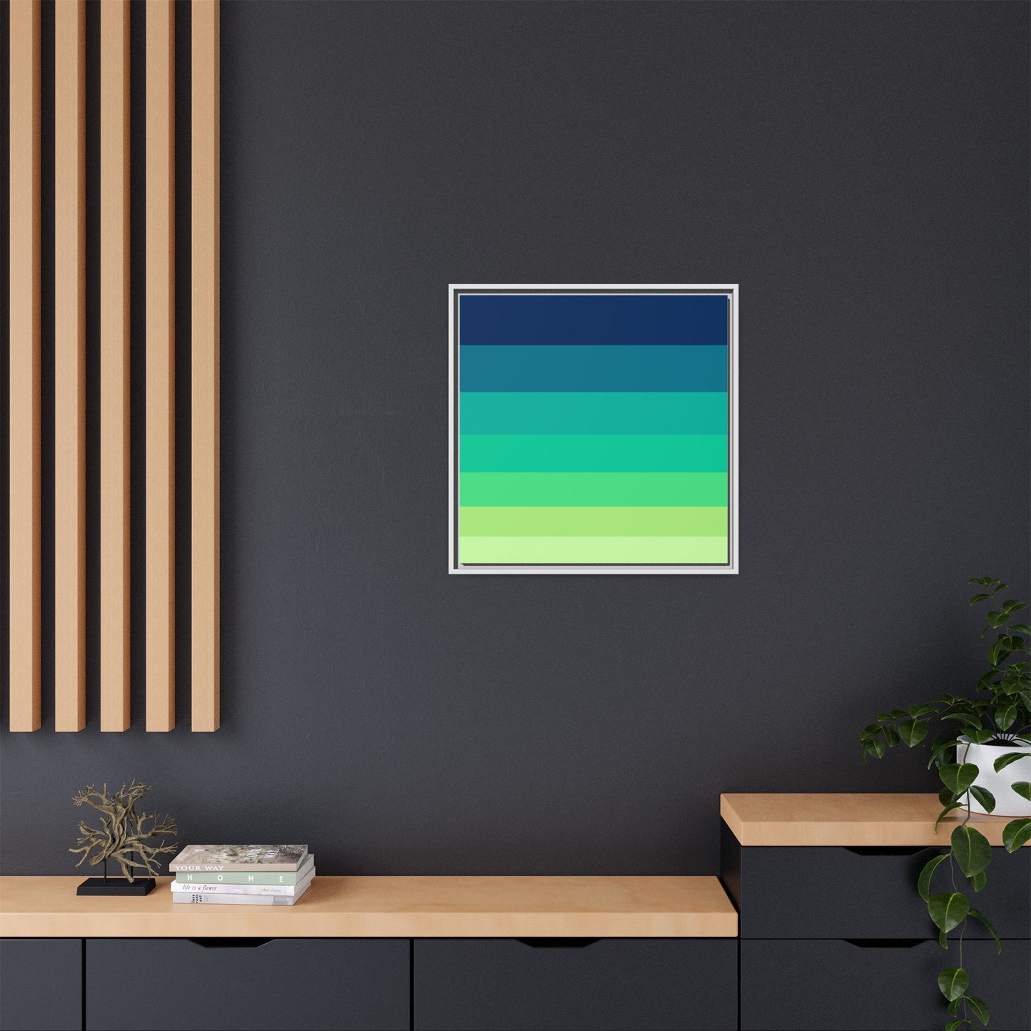 Modern Framed Geometric Canvas Art | Bold Color Meets Clean Framing