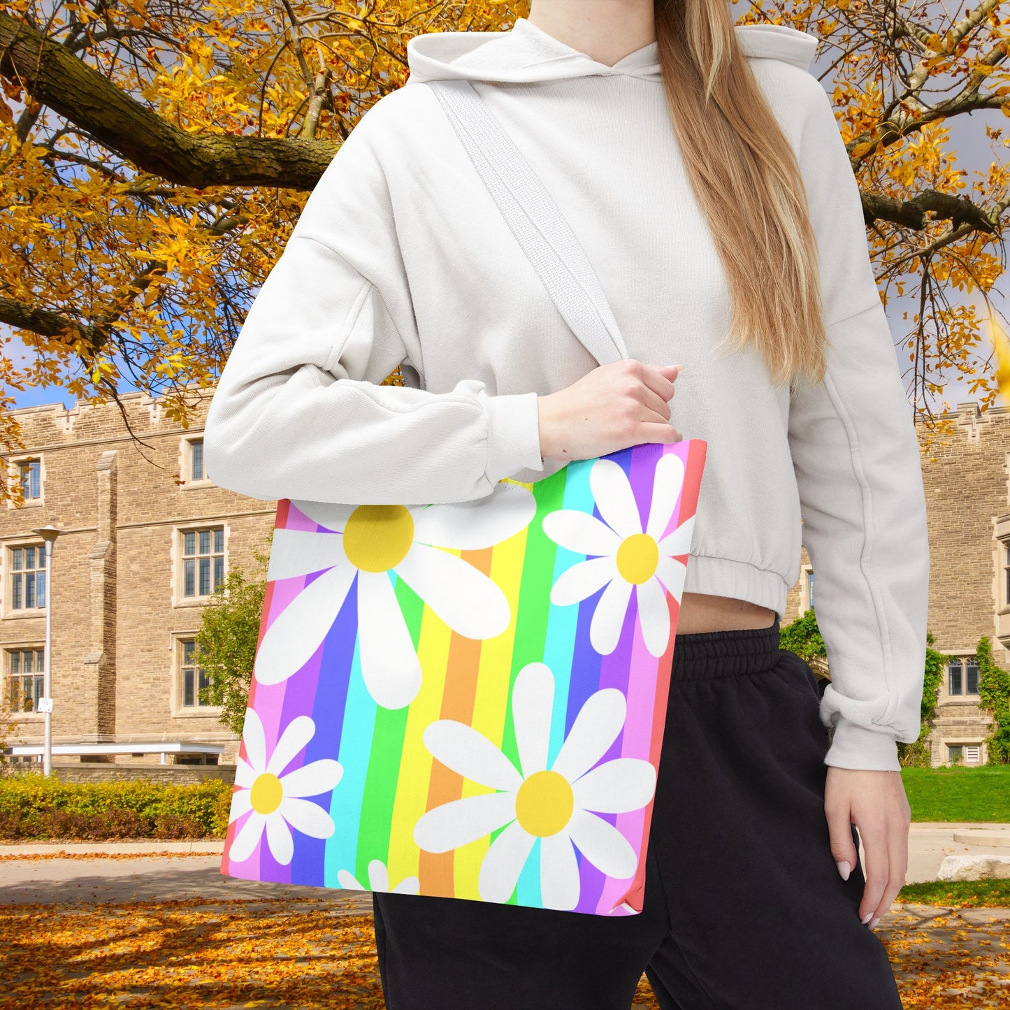 Flower Power Daisy Tote Bag – 3 sizes | Colorful, Cheerful, and Ready to Go