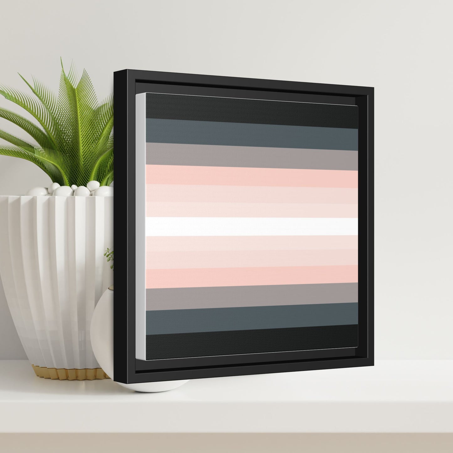 Modern Framed Geometric Canvas Art | Bold Color Meets Clean Framing