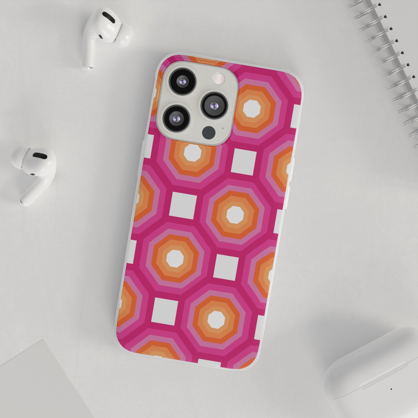 Stylish Geometric Phone Case, Flexible Phone Cover, Unique Modern Design, Perfect Gift, Trendy Accessory, Eco-Friendly Case
