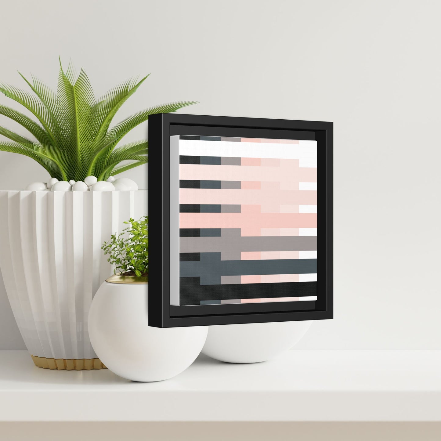 Modern Framed Geometric Canvas Art | Bold Color Meets Clean Framing