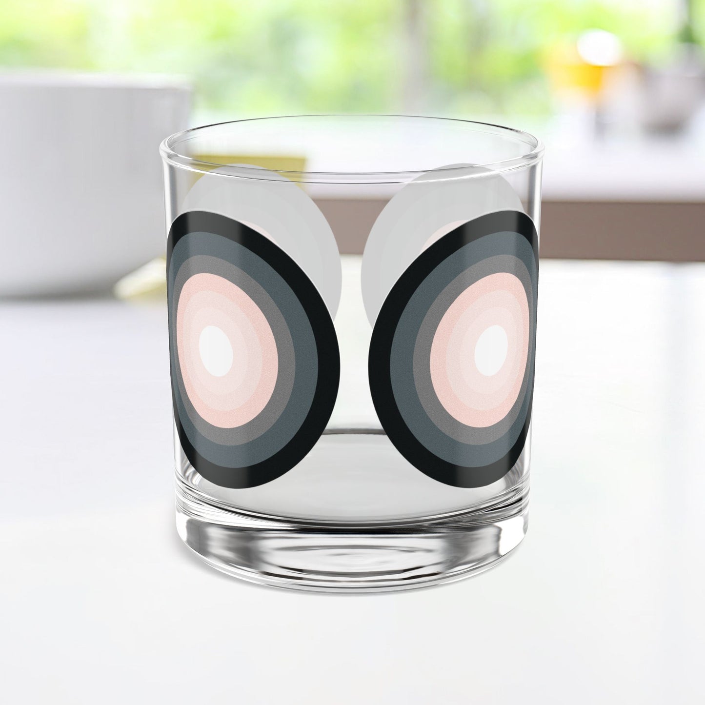 Vibrant Modern Retro Rocks Glass – 10oz