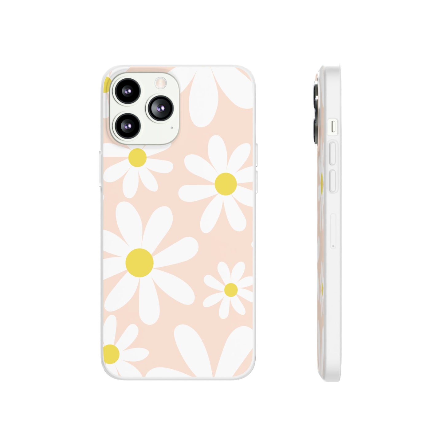 Phone Cases - Blush Daisy Pattern Flexi Cases