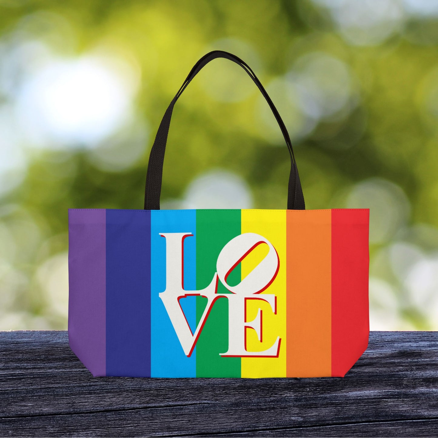 Rainbow LOVE XL Weekender Tote Bag | Loud, Bright & Ready for Adventure 🌈