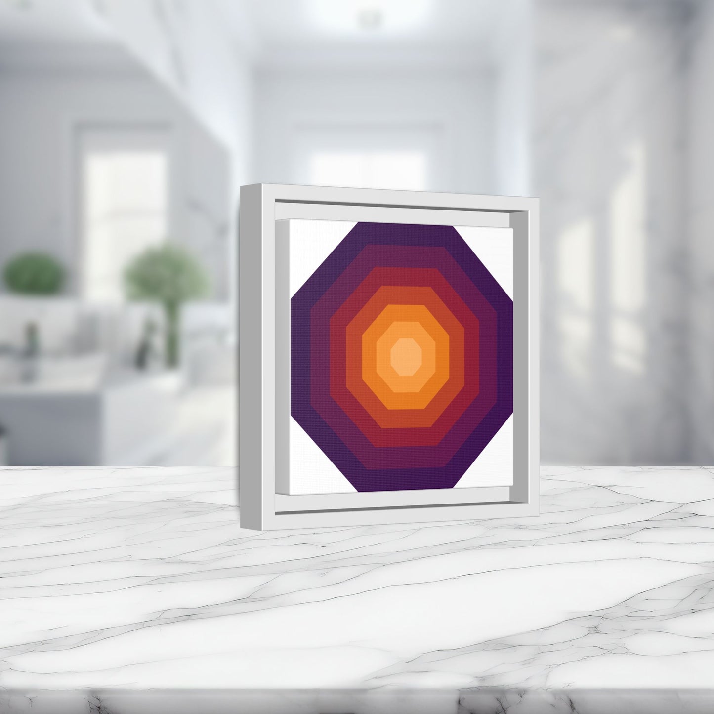 Modern Framed Geometric Canvas Art | Bold Color Meets Clean Framing