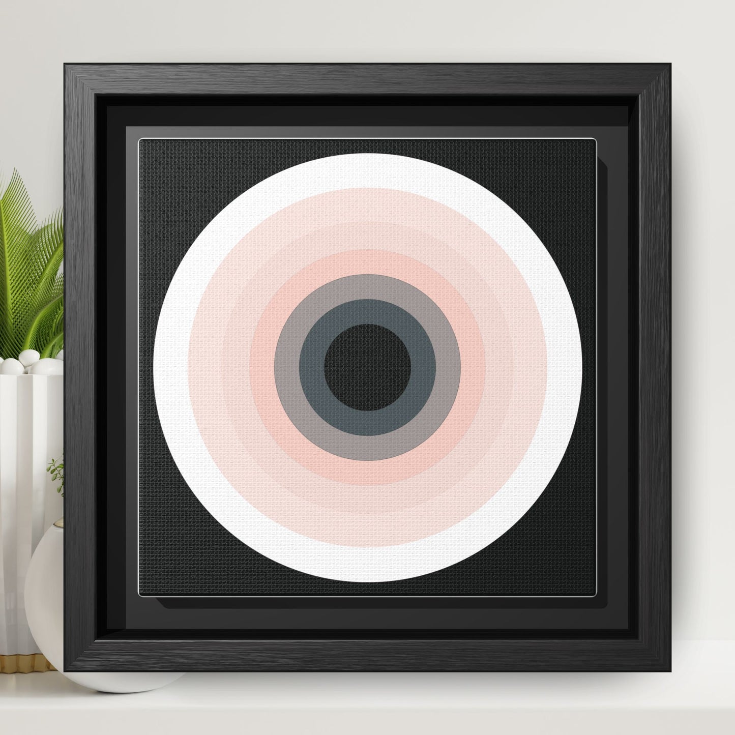 Modern Framed Geometric Canvas Art | Bold Color Meets Clean Framing