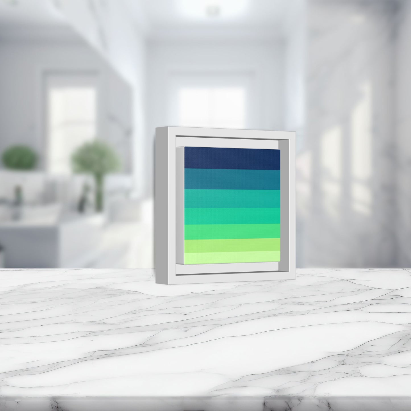 Modern Framed Geometric Canvas Art | Bold Color Meets Clean Framing