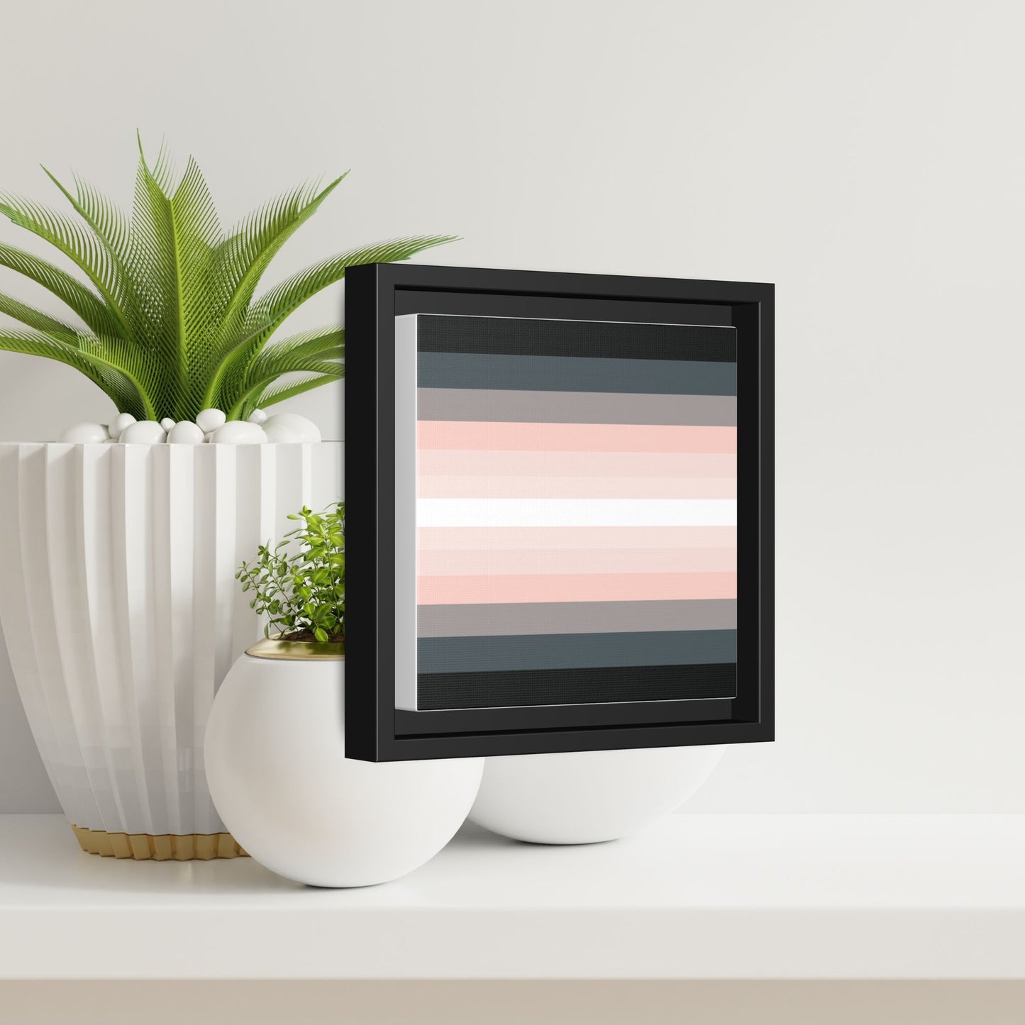 Modern Framed Geometric Canvas Art | Bold Color Meets Clean Framing