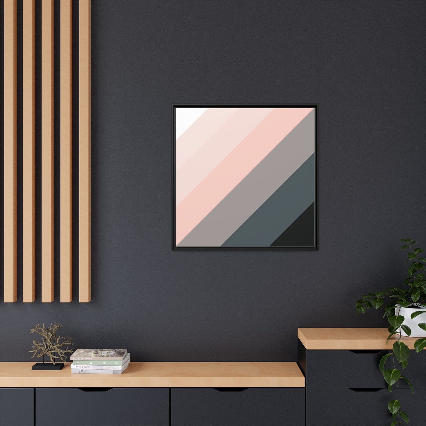Modern Framed Geometric Canvas Art | Bold Color Meets Clean Framing
