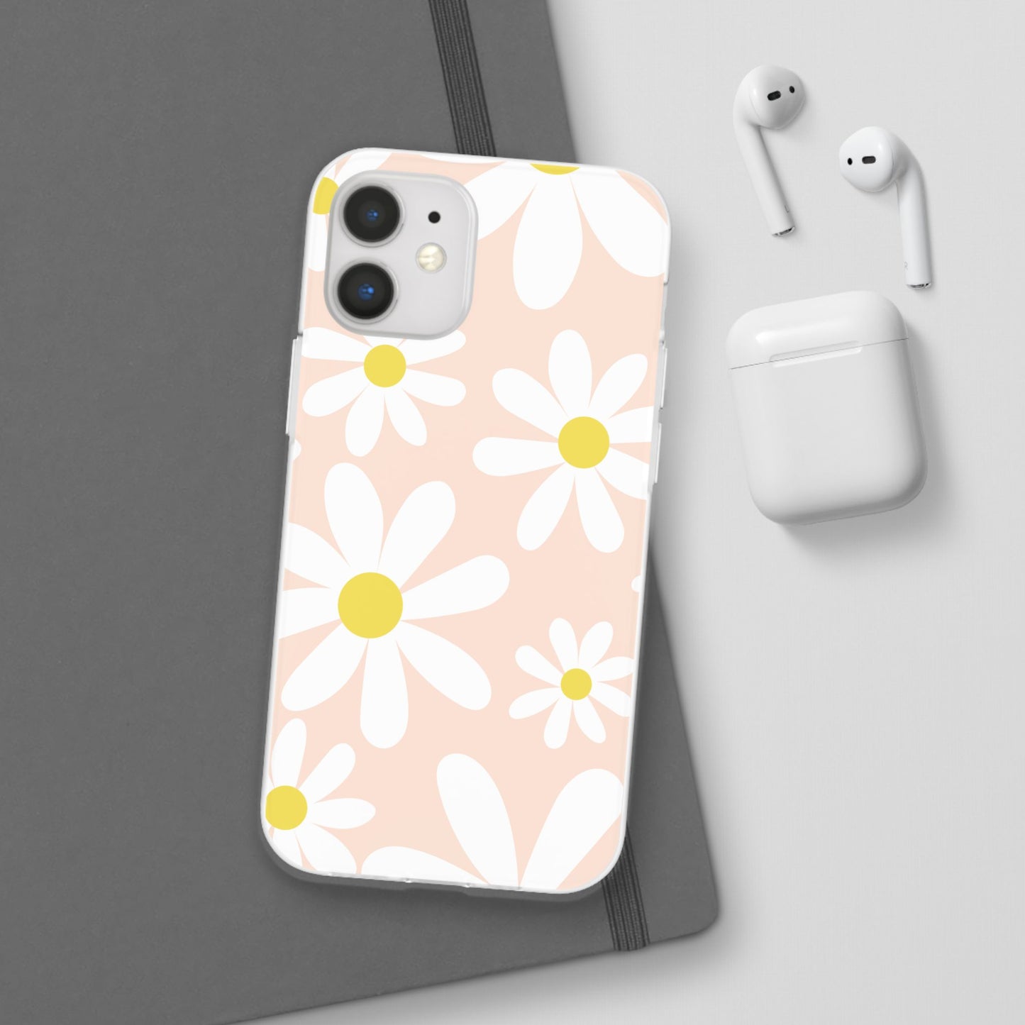 Phone Cases - Blush Daisy Pattern Flexi Cases