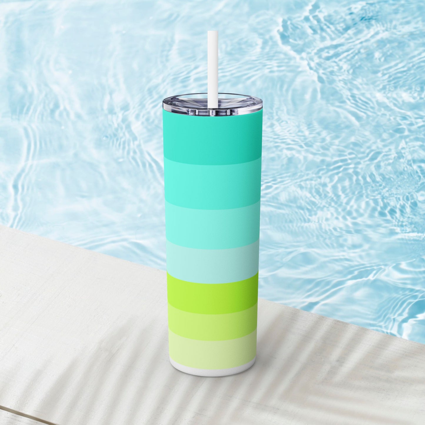 Vibrant. Versatile. Totally Sippable. – 20 oz Skinny Travel Tumbler with Straw