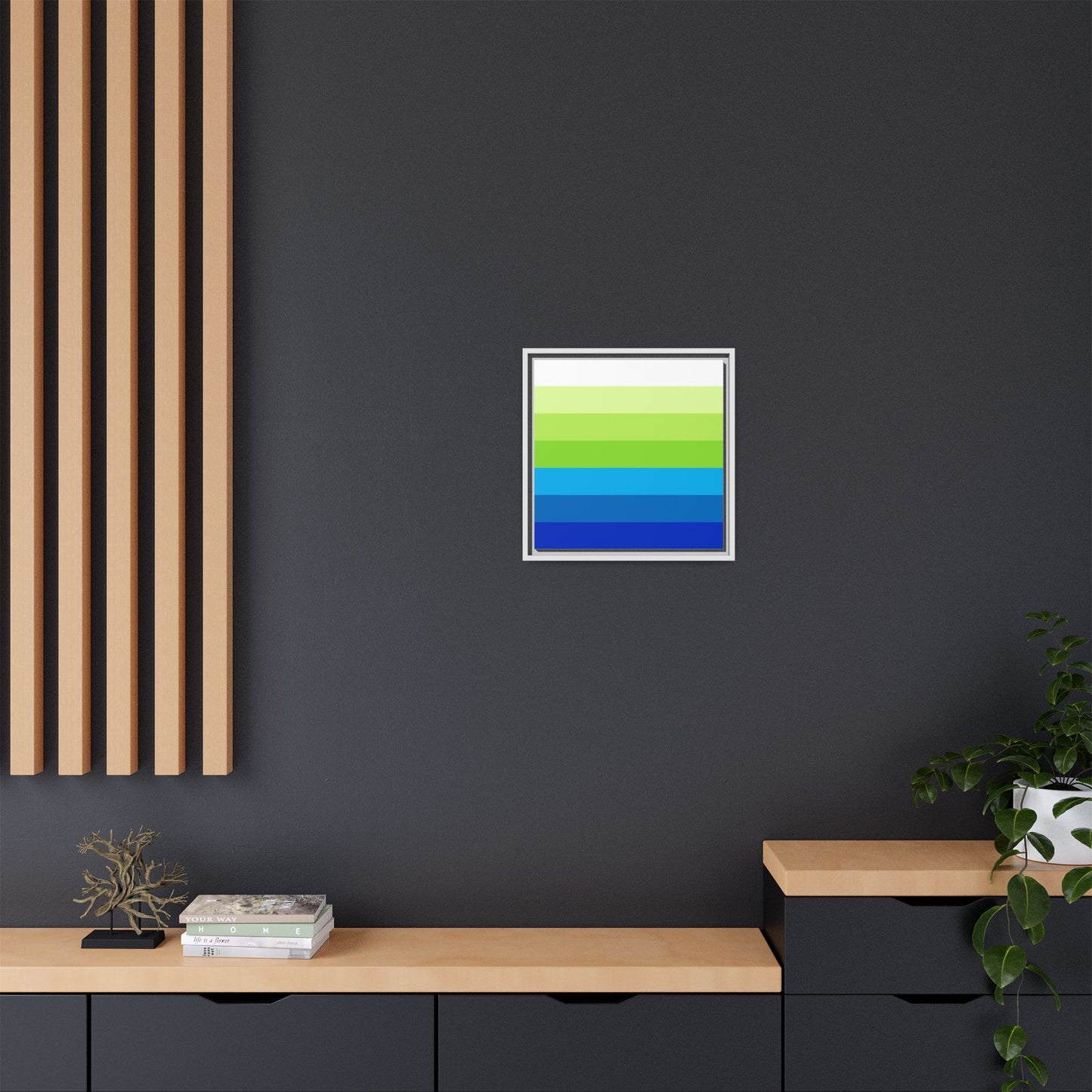 Modern Framed Geometric Canvas Art | Bold Color Meets Clean Framing