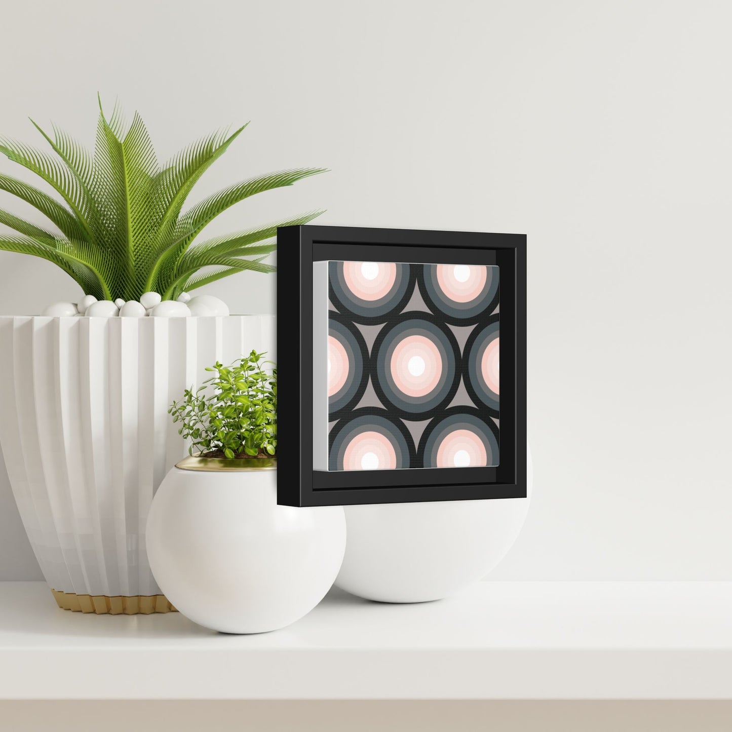 Modern Framed Geometric Canvas Art | Bold Color Meets Clean Framing