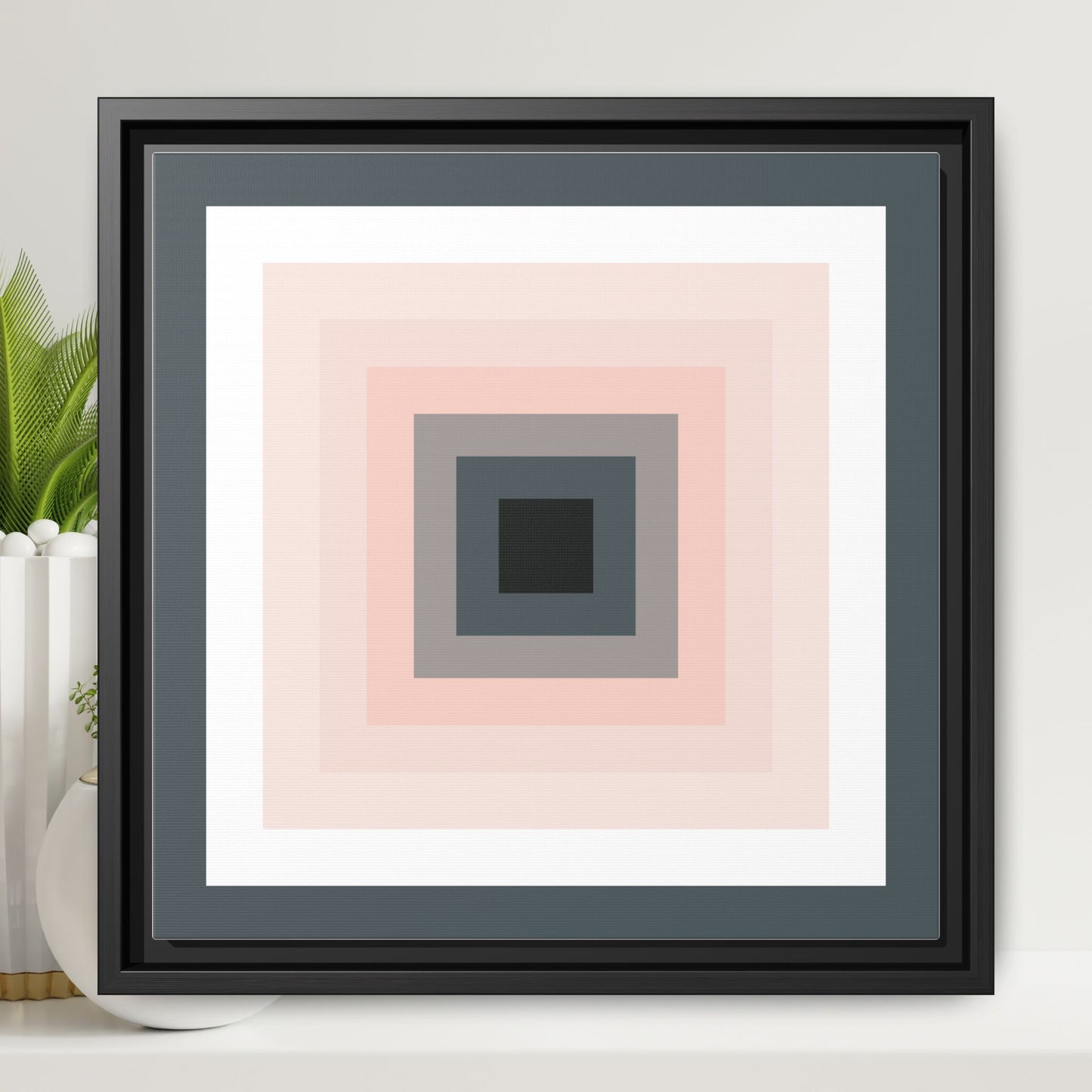 Modern Framed Geometric Canvas Art | Bold Color Meets Clean Framing