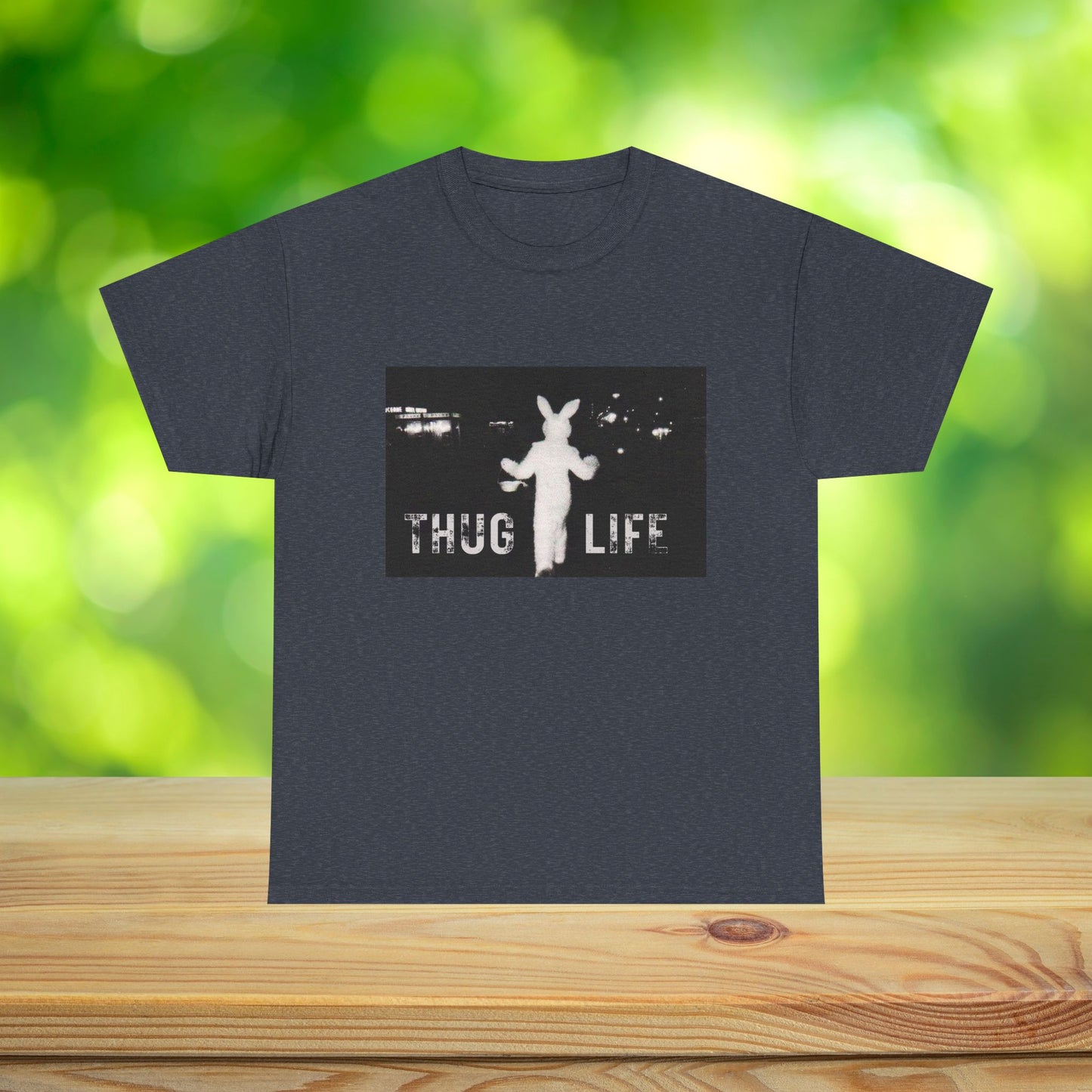 Thug Life Bunny Graphic Tee - Unisex Cotton T-Shirt, Bold Soft Design
