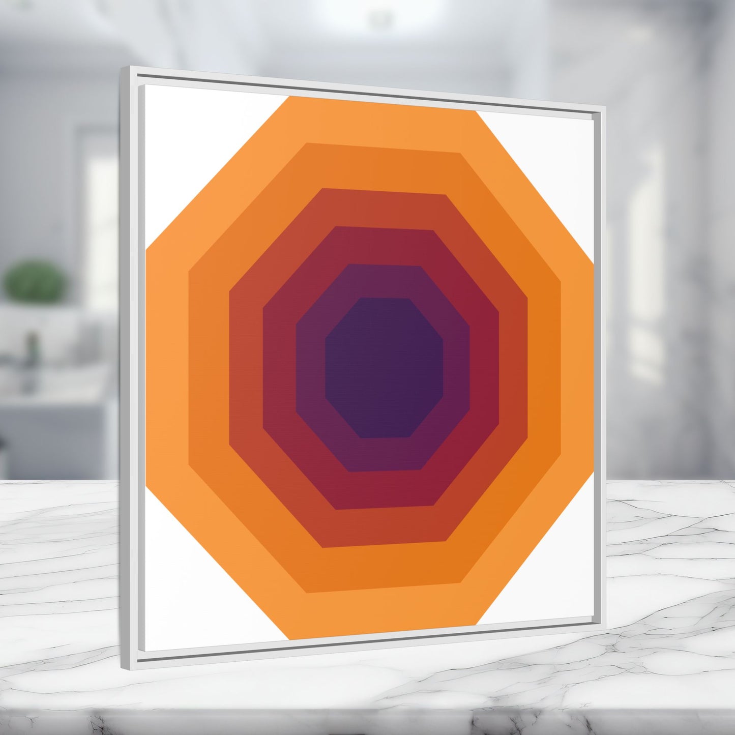 Modern Framed Geometric Canvas Art | Bold Color Meets Clean Framing