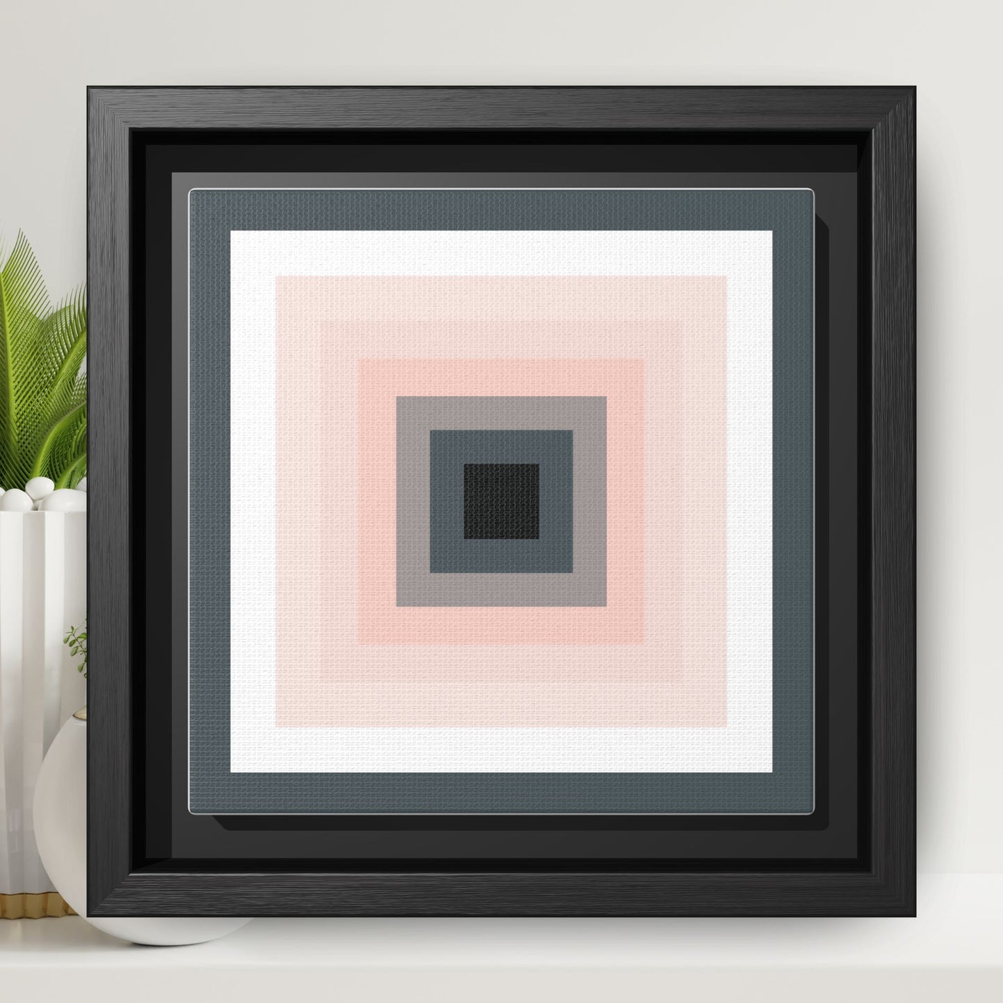 Modern Framed Geometric Canvas Art | Bold Color Meets Clean Framing