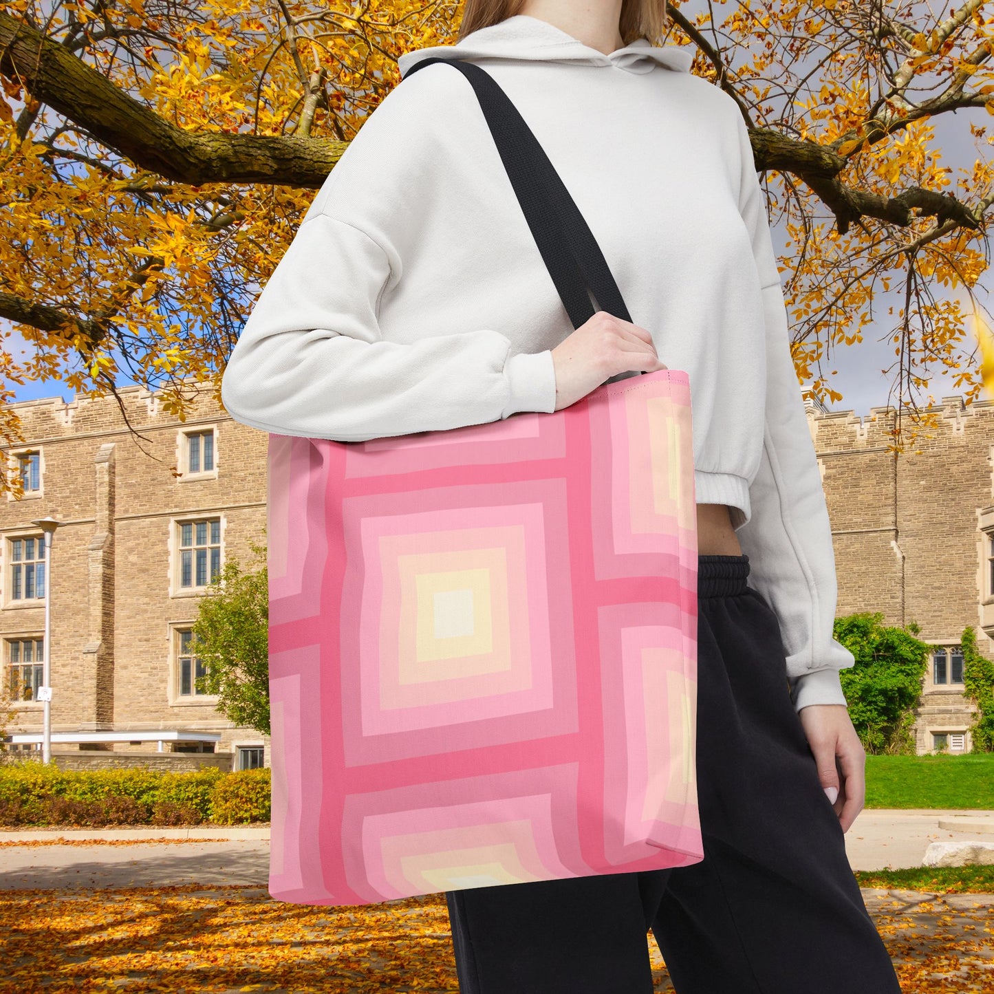 Geo Art Tote Bag – 3 sizes | Bold lines. Vivid color. Retro with a modern twist.