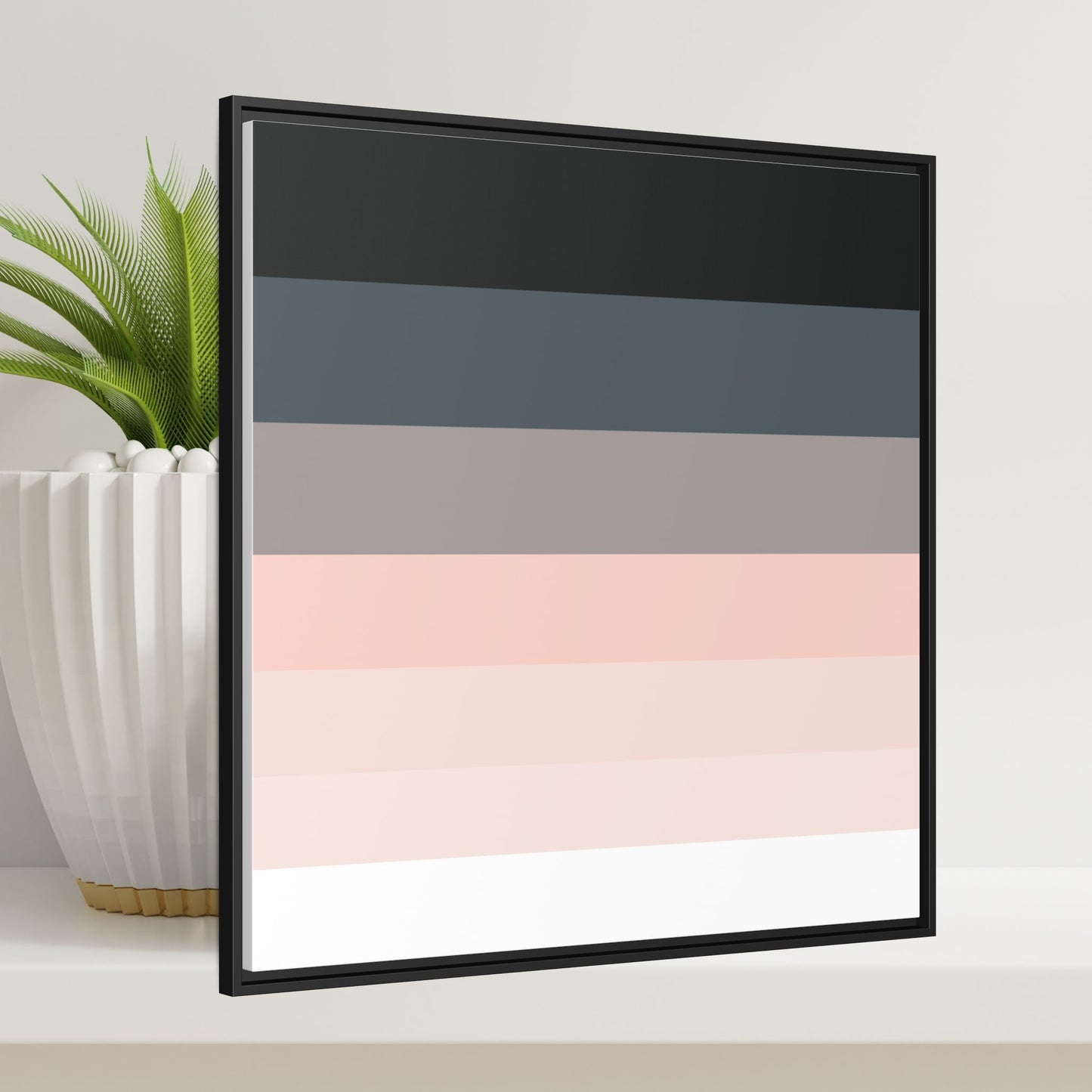 Modern Framed Geometric Canvas Art | Bold Color Meets Clean Framing