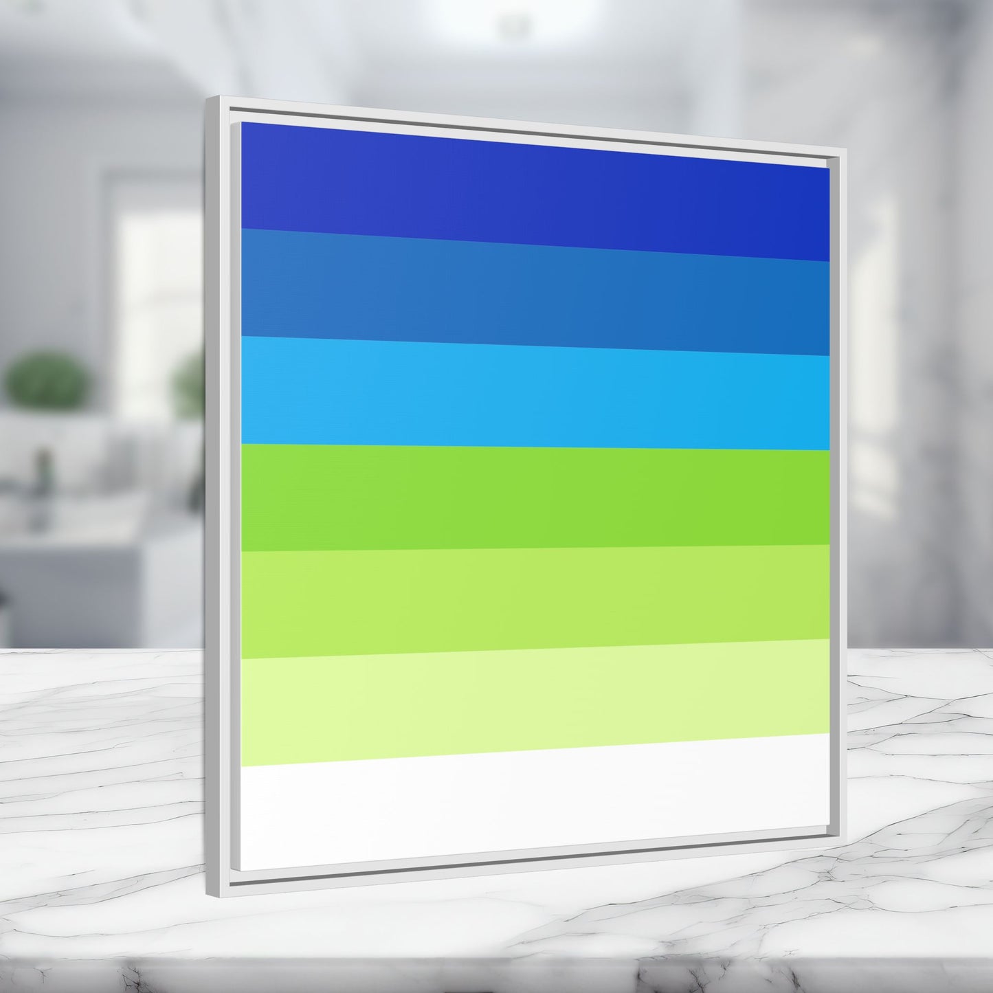 Modern Framed Geometric Canvas Art | Bold Color Meets Clean Framing