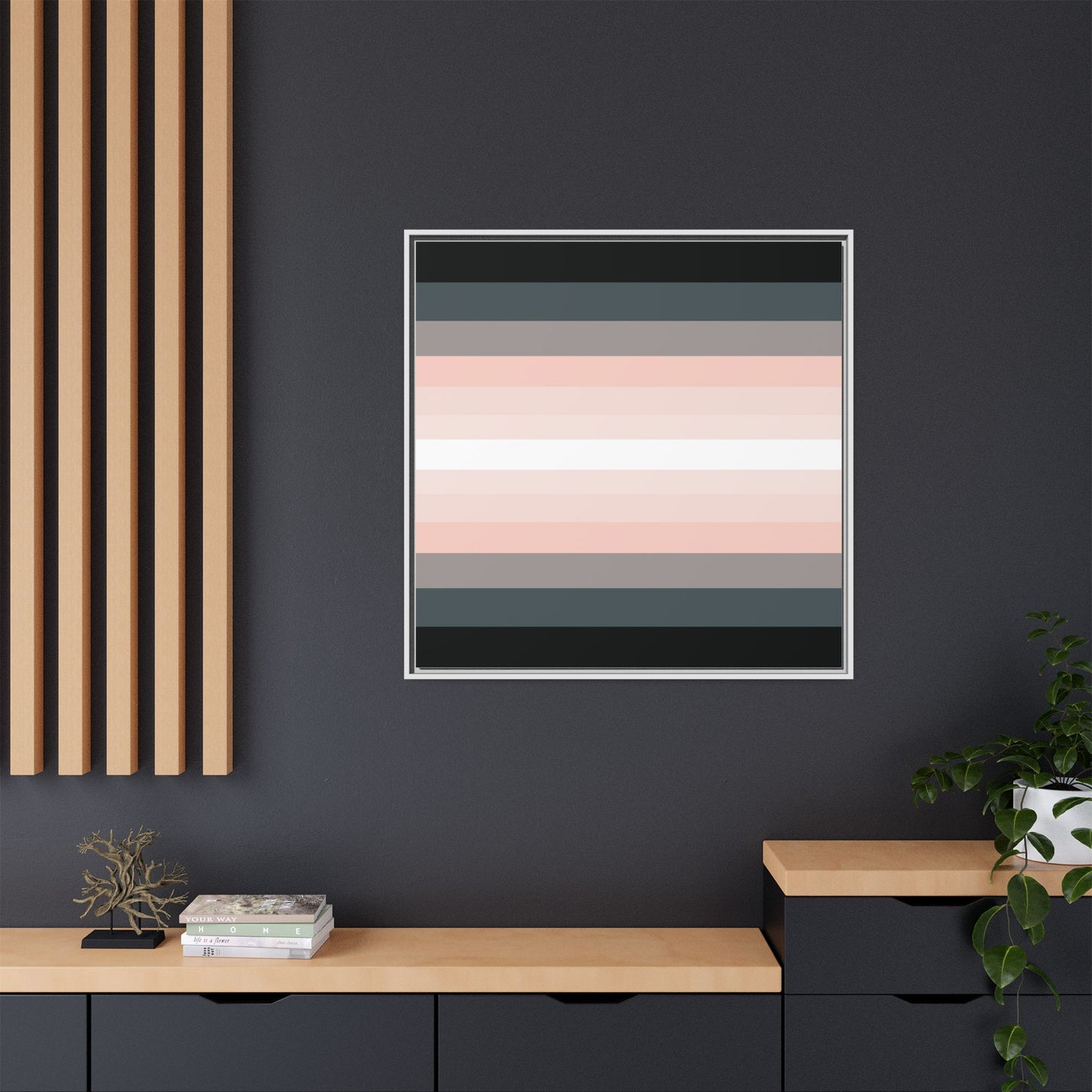 Modern Framed Geometric Canvas Art | Bold Color Meets Clean Framing