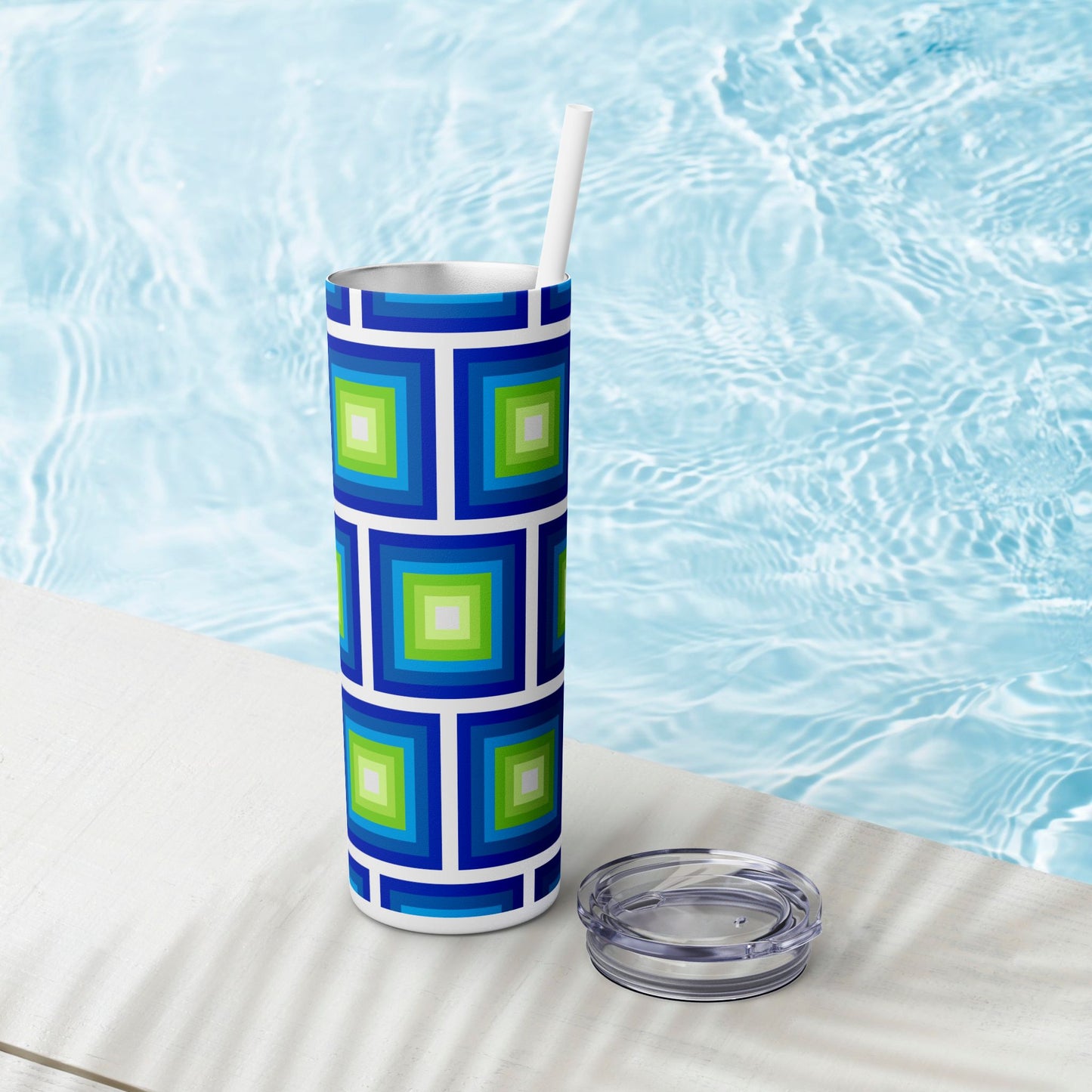 Vibrant. Versatile. Totally Sippable. – 20 oz Skinny Travel Tumbler with Straw
