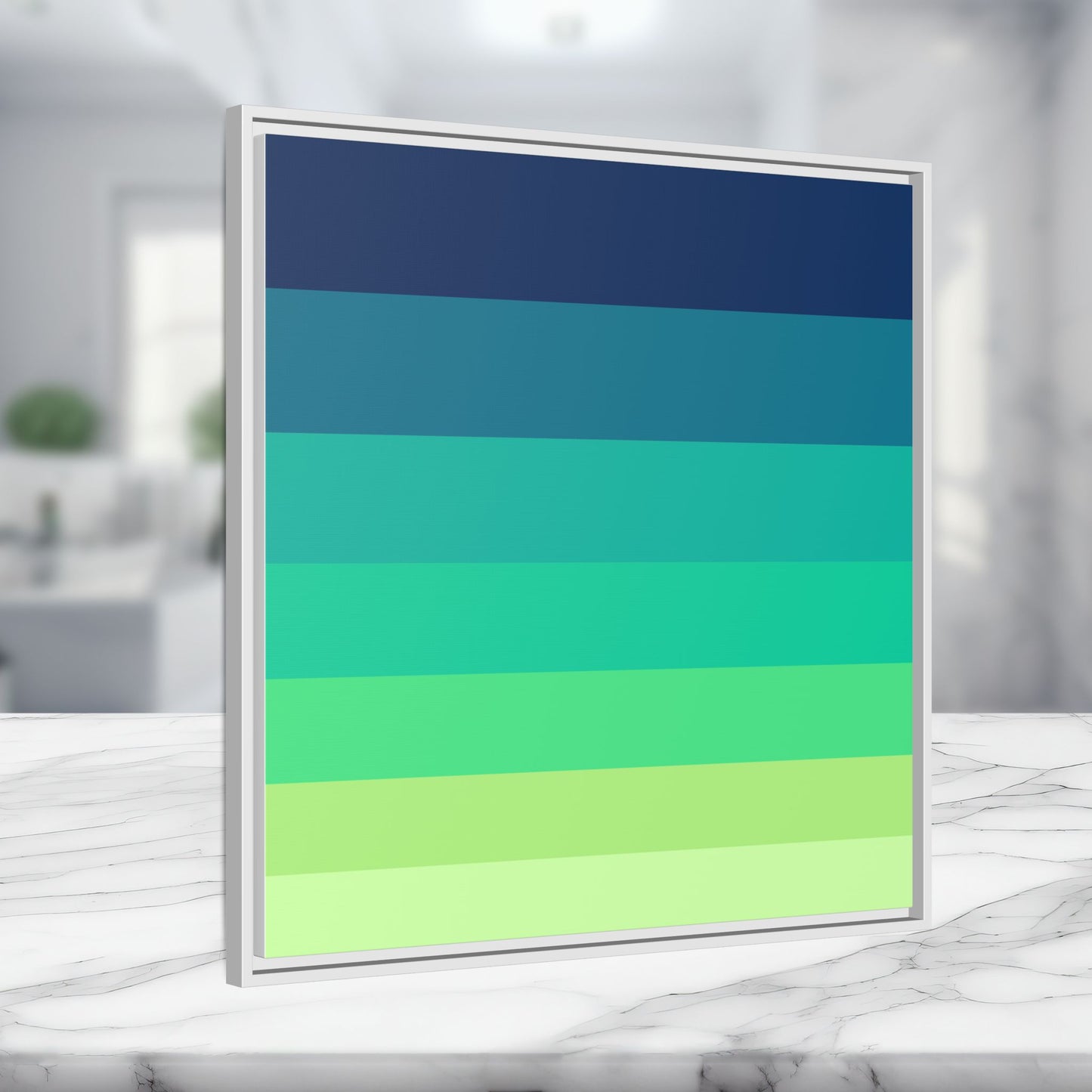 Modern Framed Geometric Canvas Art | Bold Color Meets Clean Framing