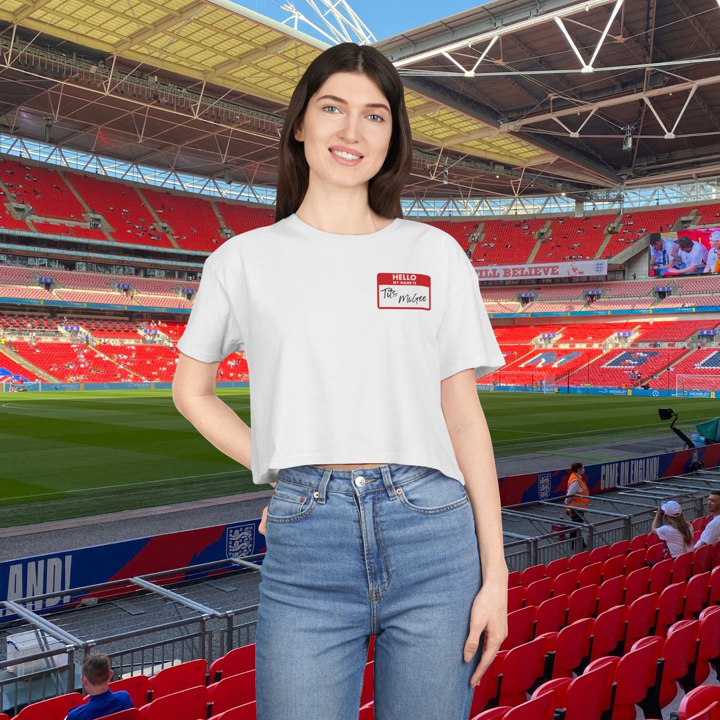 Hello My Name is Tits McGee Crop Tee – Bold, Fun, and Totally Unapologetic