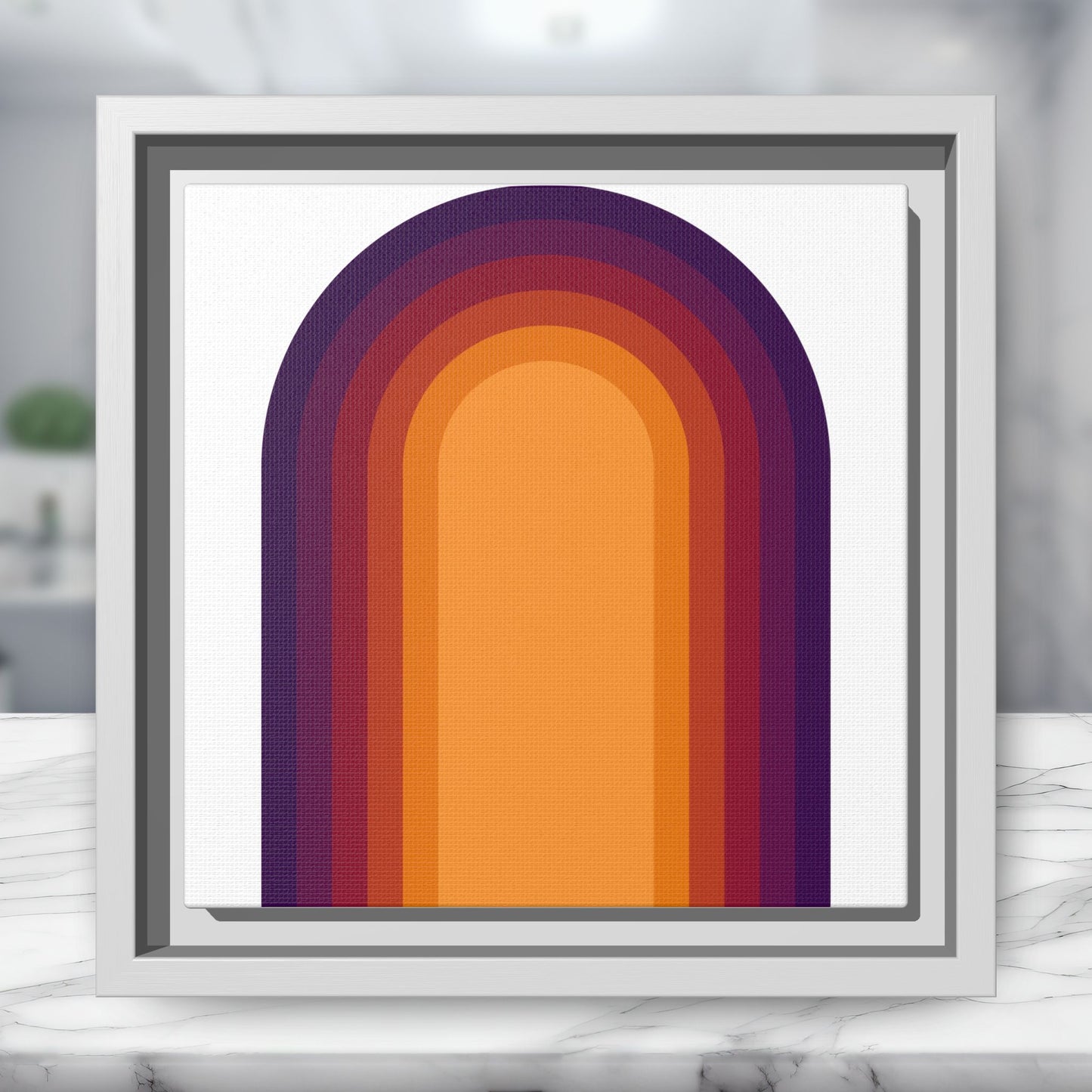Modern Framed Geometric Canvas Art | Bold Color Meets Clean Framing