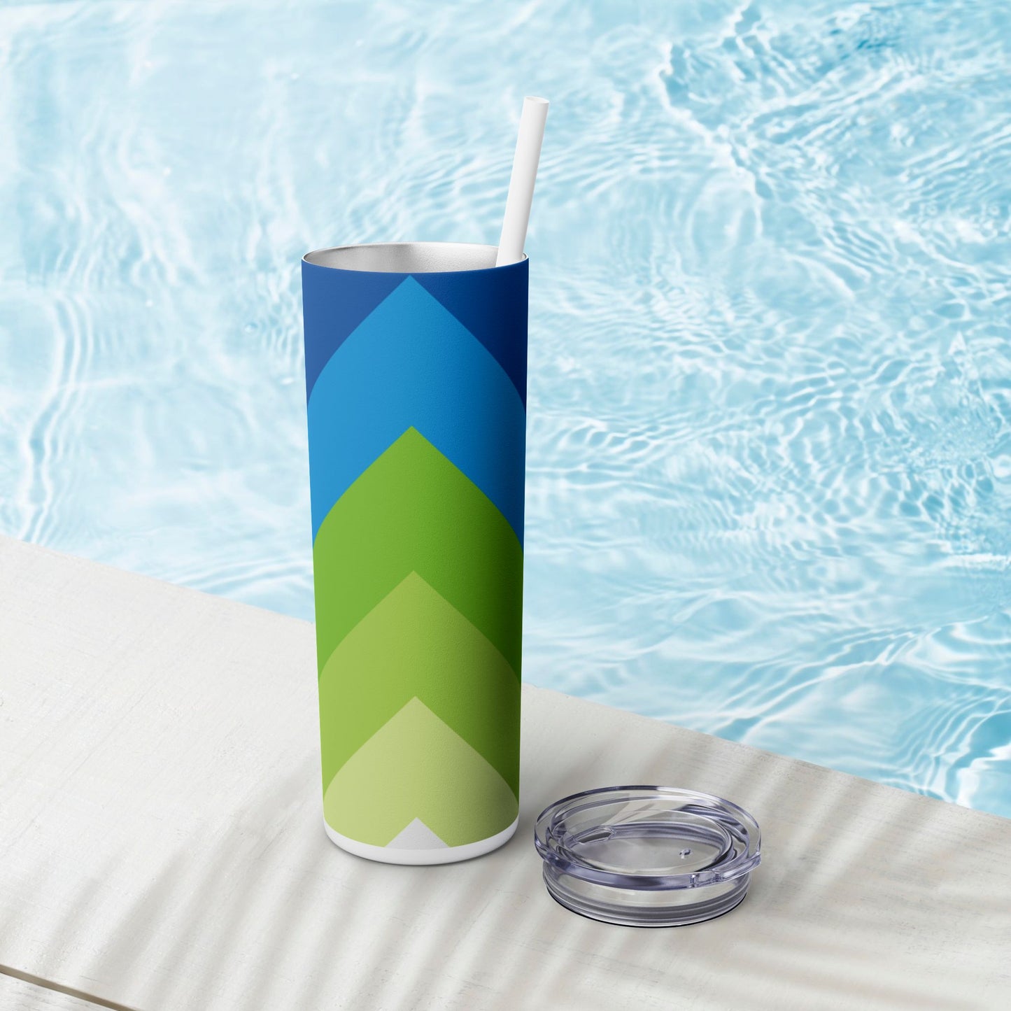 Vibrant. Versatile. Totally Sippable. – 20 oz Skinny Travel Tumbler with Straw