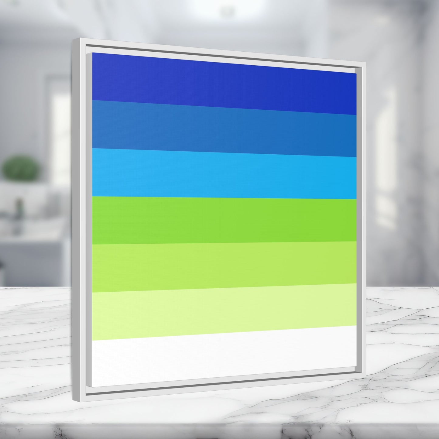 Modern Framed Geometric Canvas Art | Bold Color Meets Clean Framing