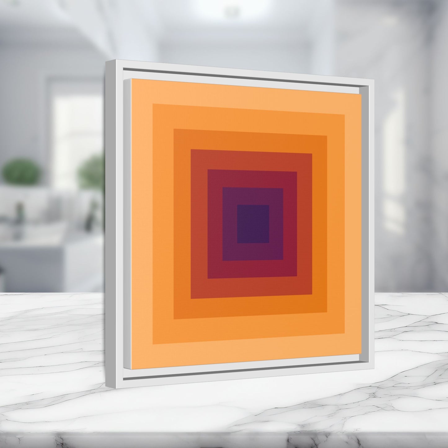 Modern Framed Geometric Canvas Art | Bold Color Meets Clean Framing