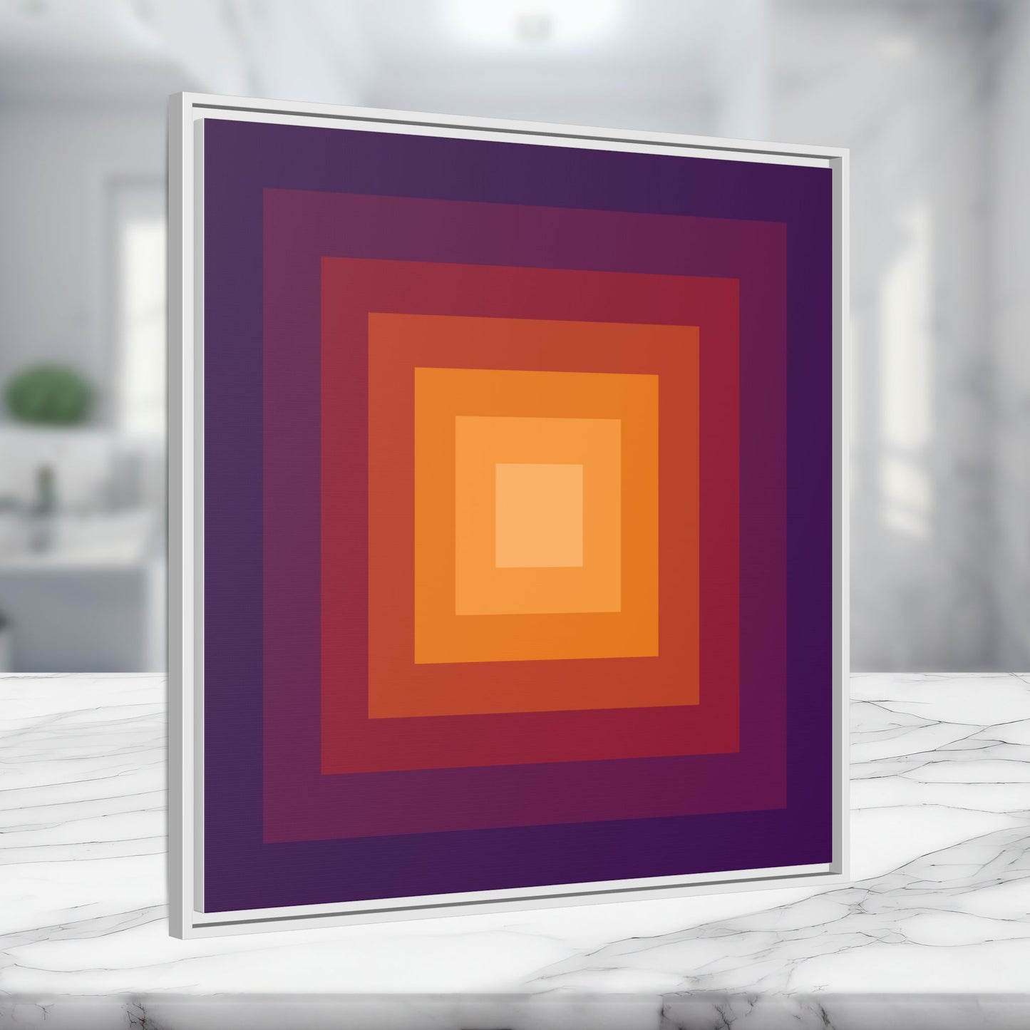 Modern Framed Geometric Canvas Art | Bold Color Meets Clean Framing