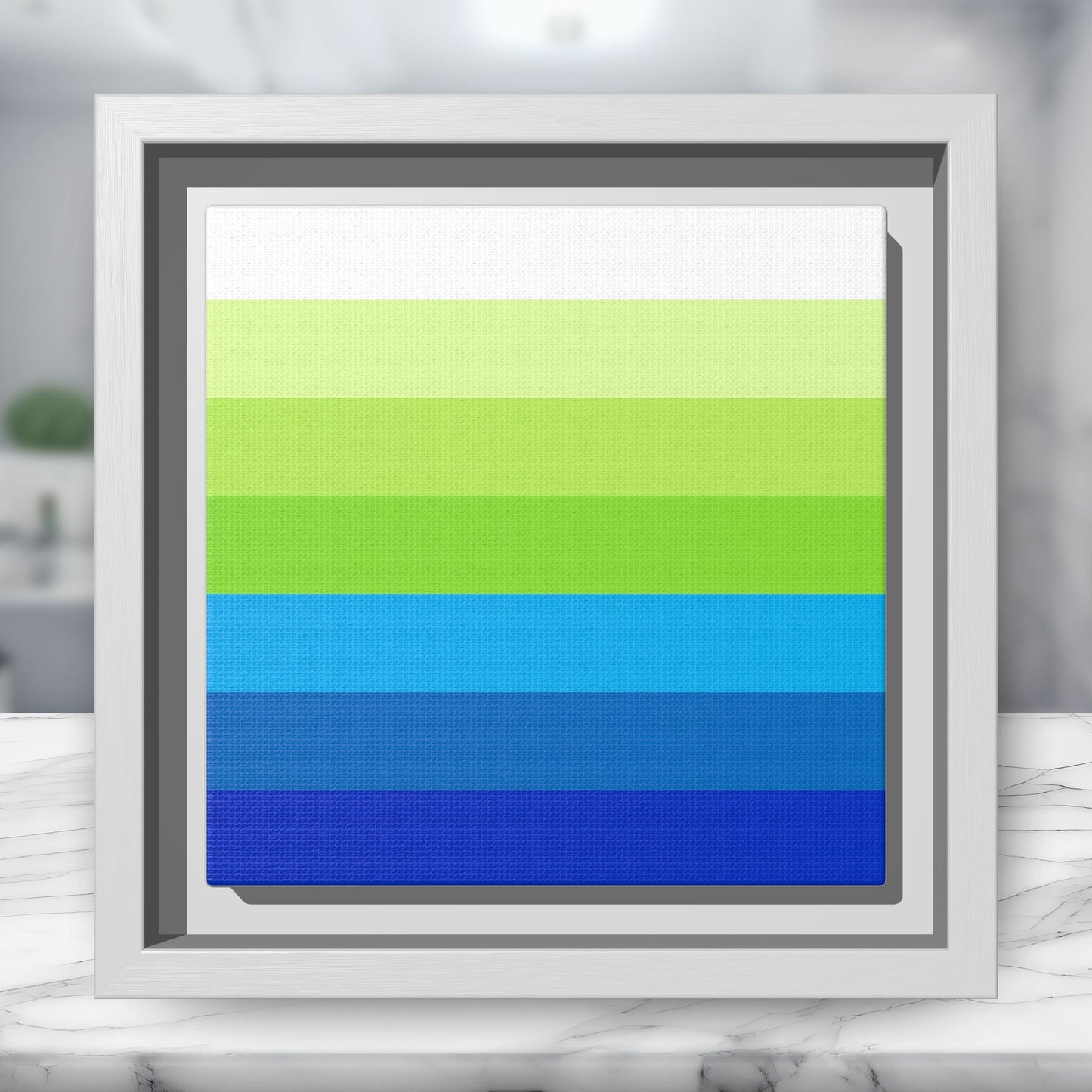 Modern Framed Geometric Canvas Art | Bold Color Meets Clean Framing