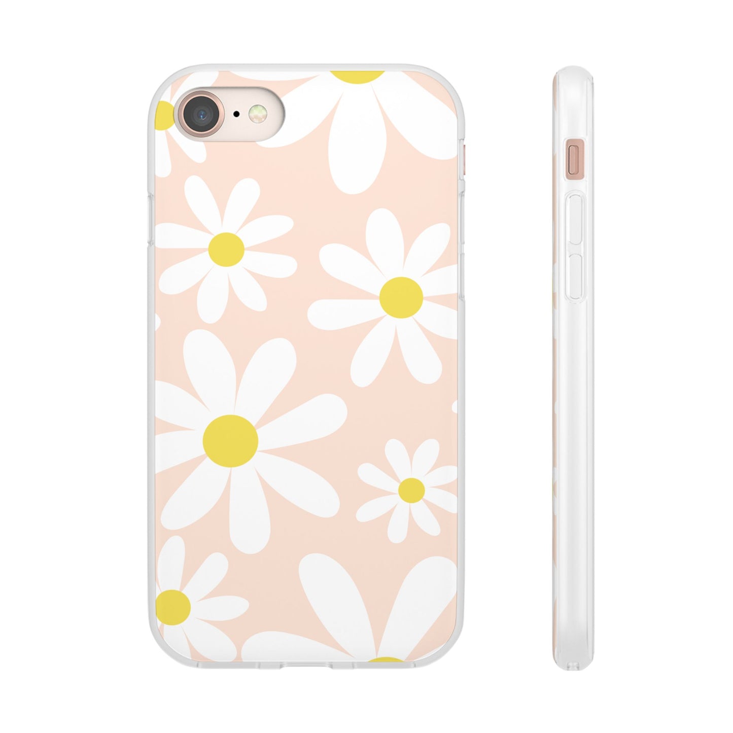 Phone Cases - Blush Daisy Pattern Flexi Cases