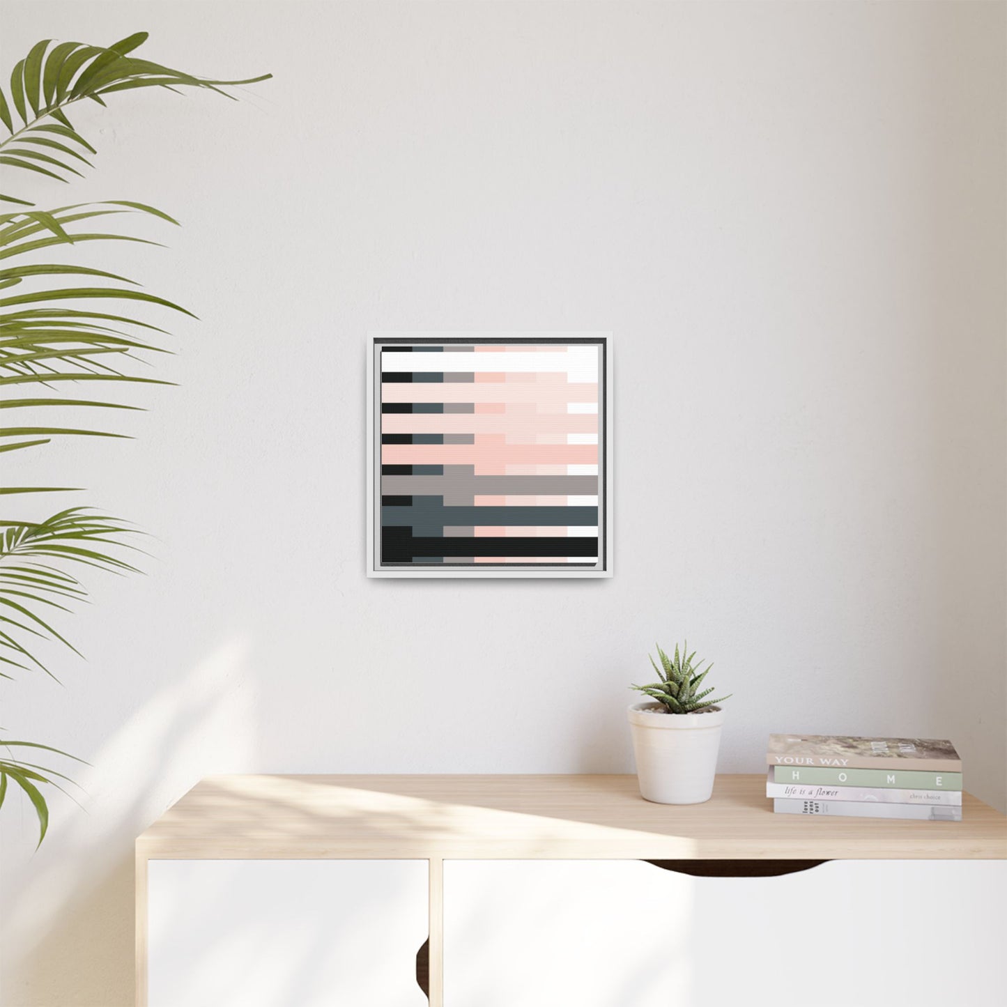 Modern Framed Geometric Canvas Art | Bold Color Meets Clean Framing