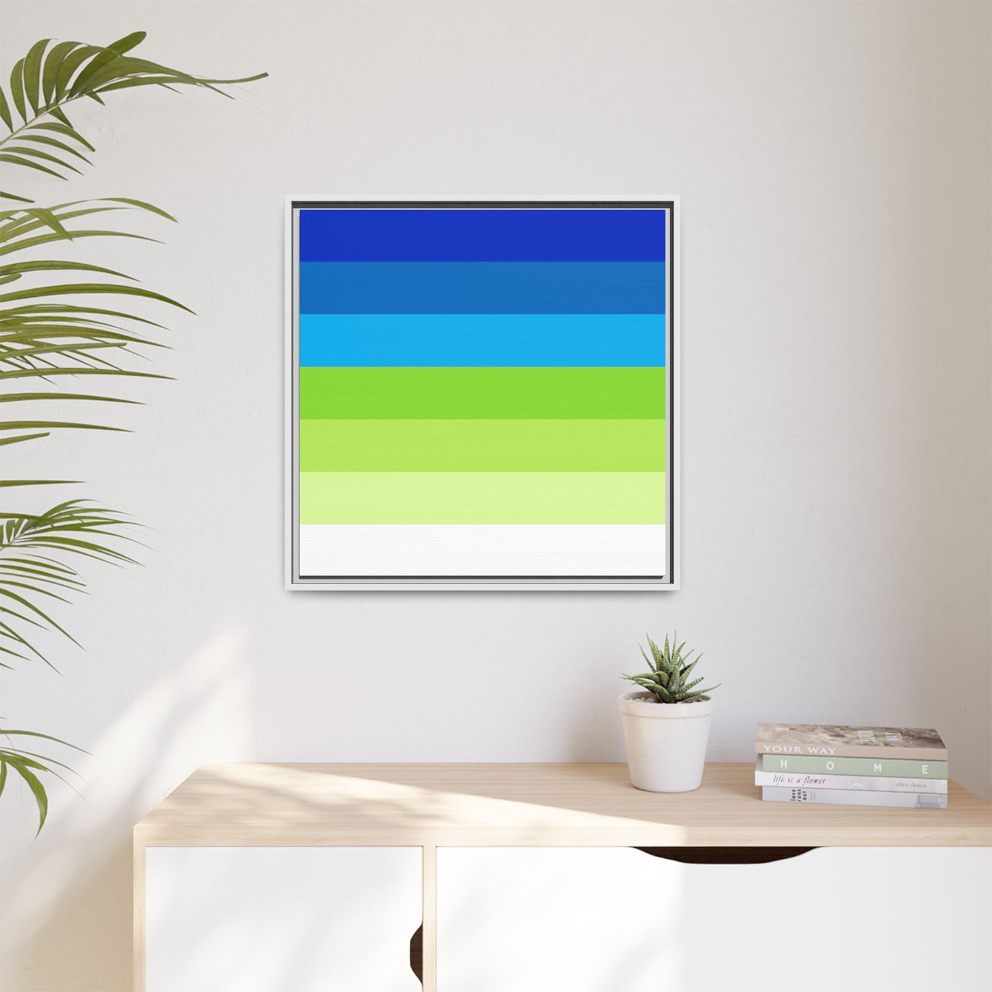 Modern Framed Geometric Canvas Art | Bold Color Meets Clean Framing