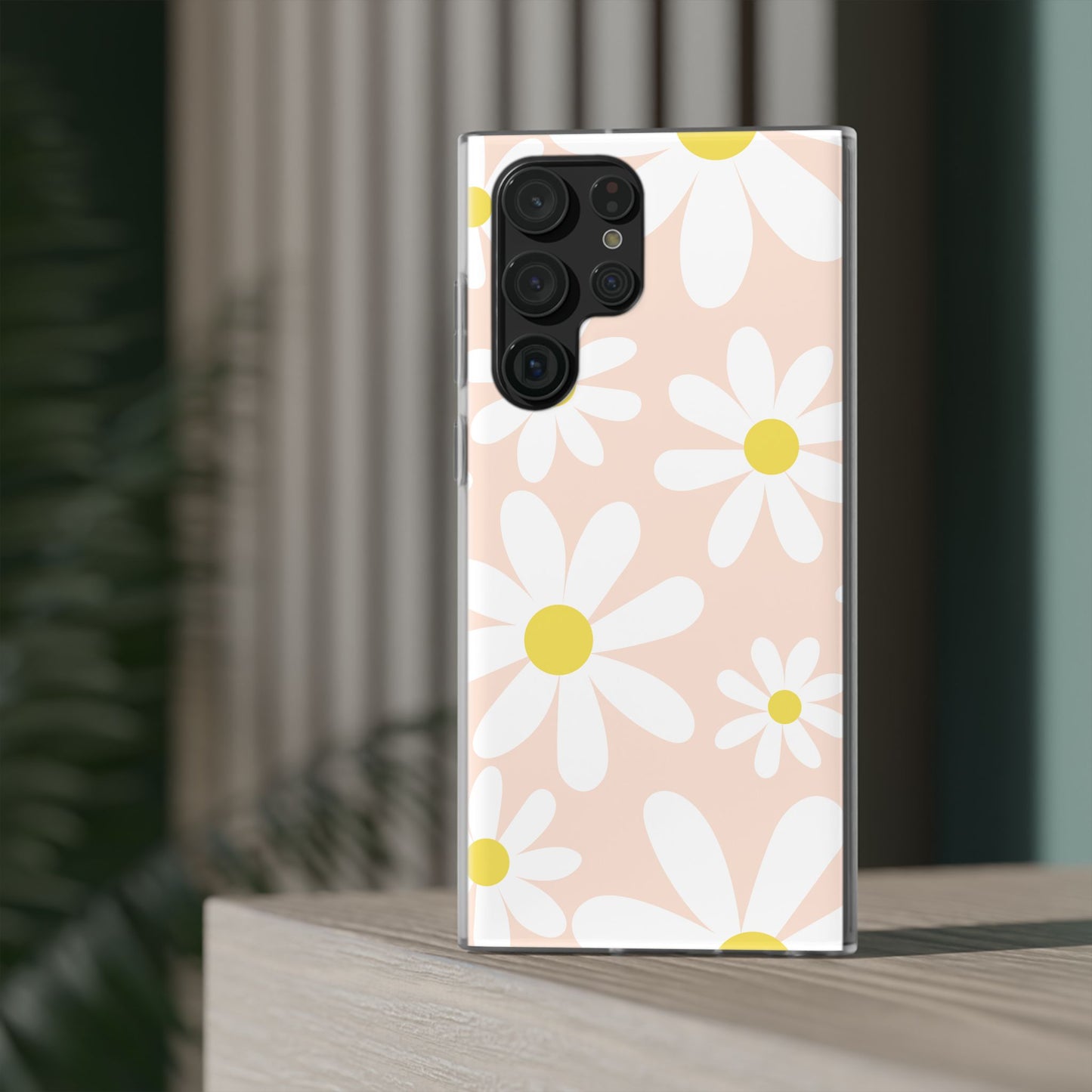 Phone Cases - Blush Daisy Pattern Flexi Cases