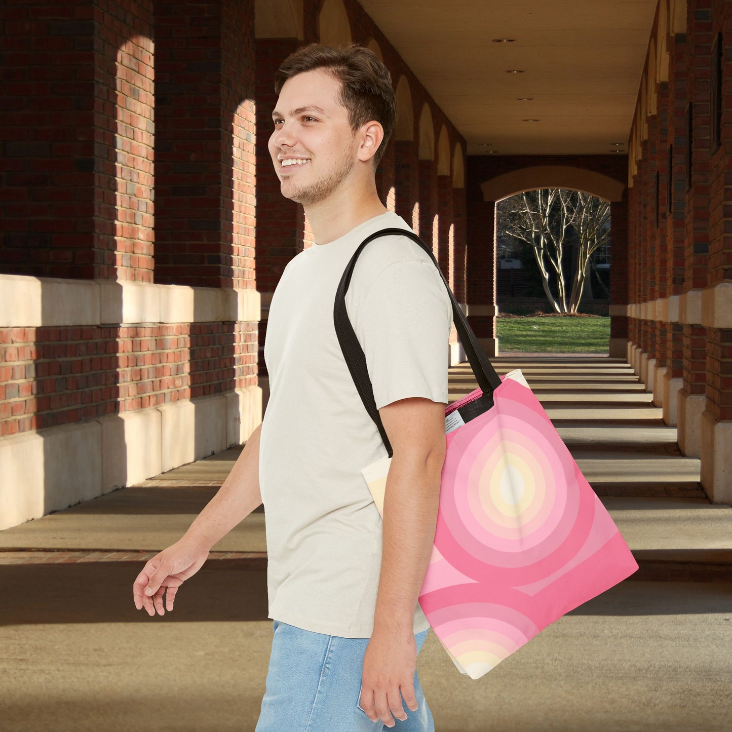 Geo Art Tote Bag – 3 sizes | Bold lines. Vivid color. Retro with a modern twist.