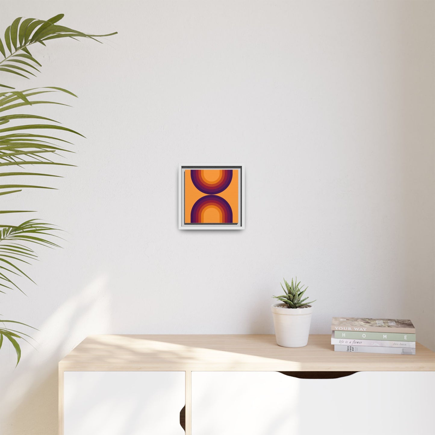 Modern Framed Geometric Canvas Art | Bold Color Meets Clean Framing