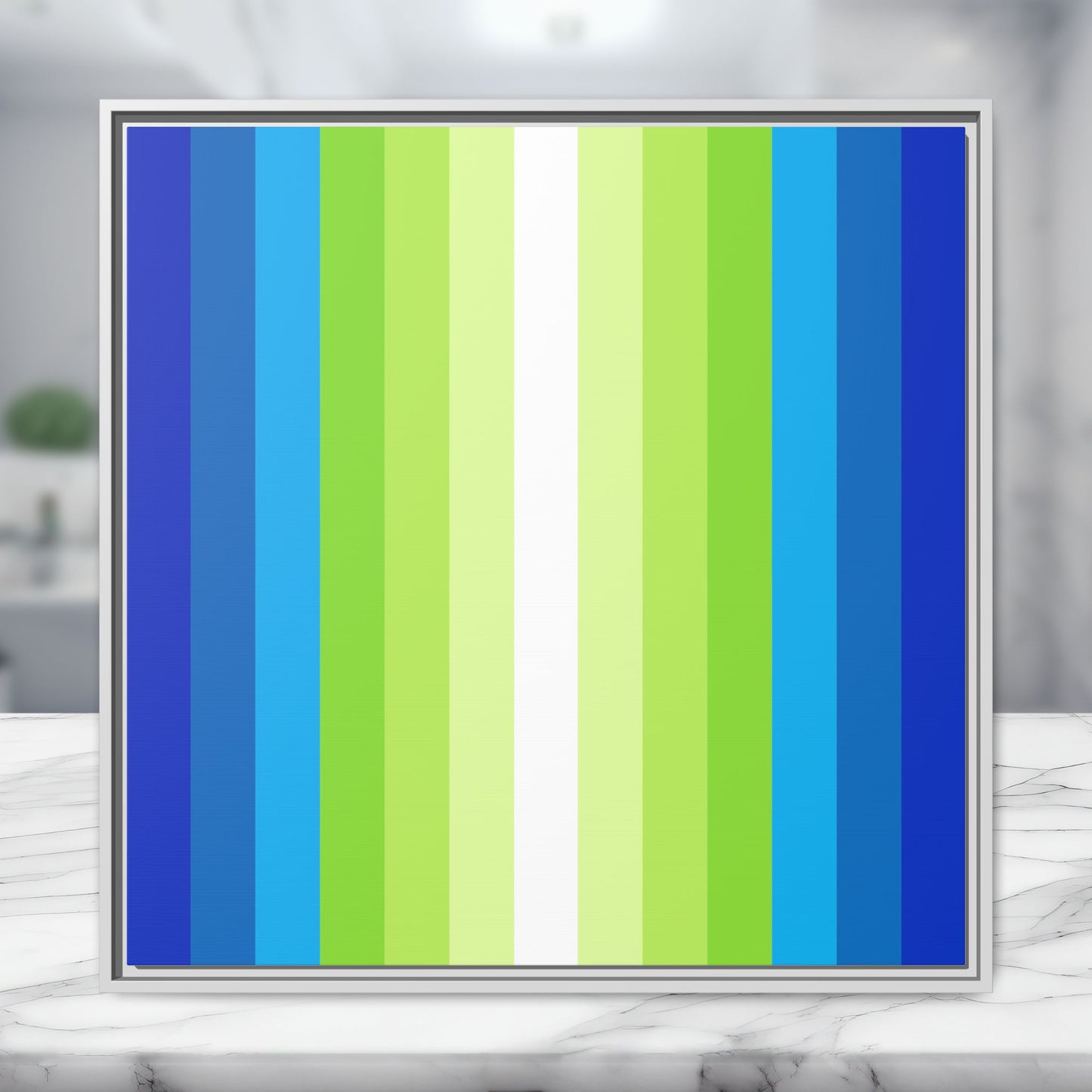 Modern Framed Geometric Canvas Art | Bold Color Meets Clean Framing