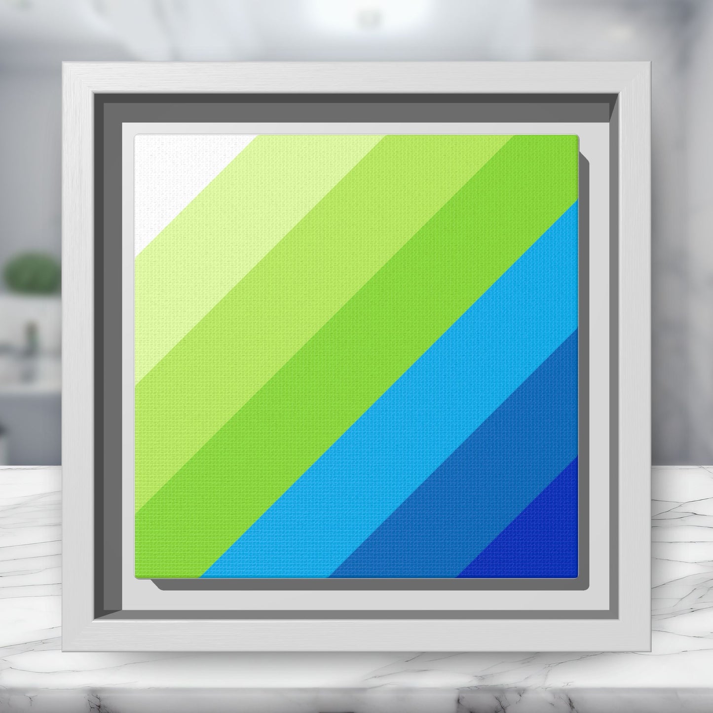 Modern Framed Geometric Canvas Art | Bold Color Meets Clean Framing