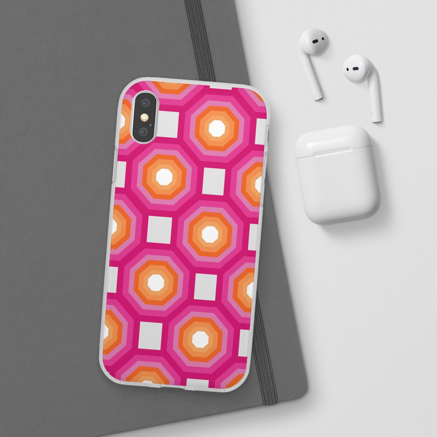 Stylish Geometric Phone Case, Flexible Phone Cover, Unique Modern Design, Perfect Gift, Trendy Accessory, Eco-Friendly Case